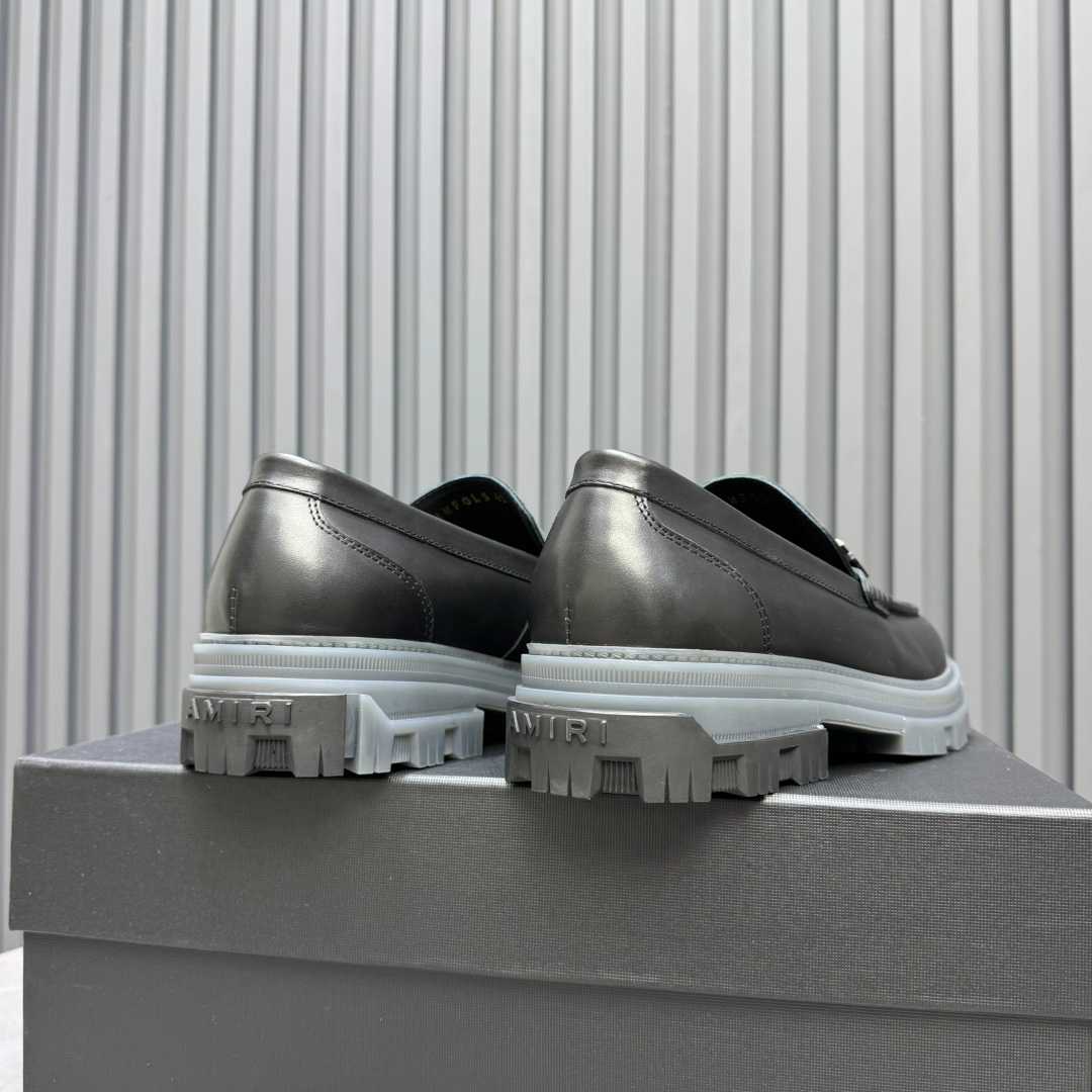 Amiri Black Military Slip-On Loafers - DesignerGu