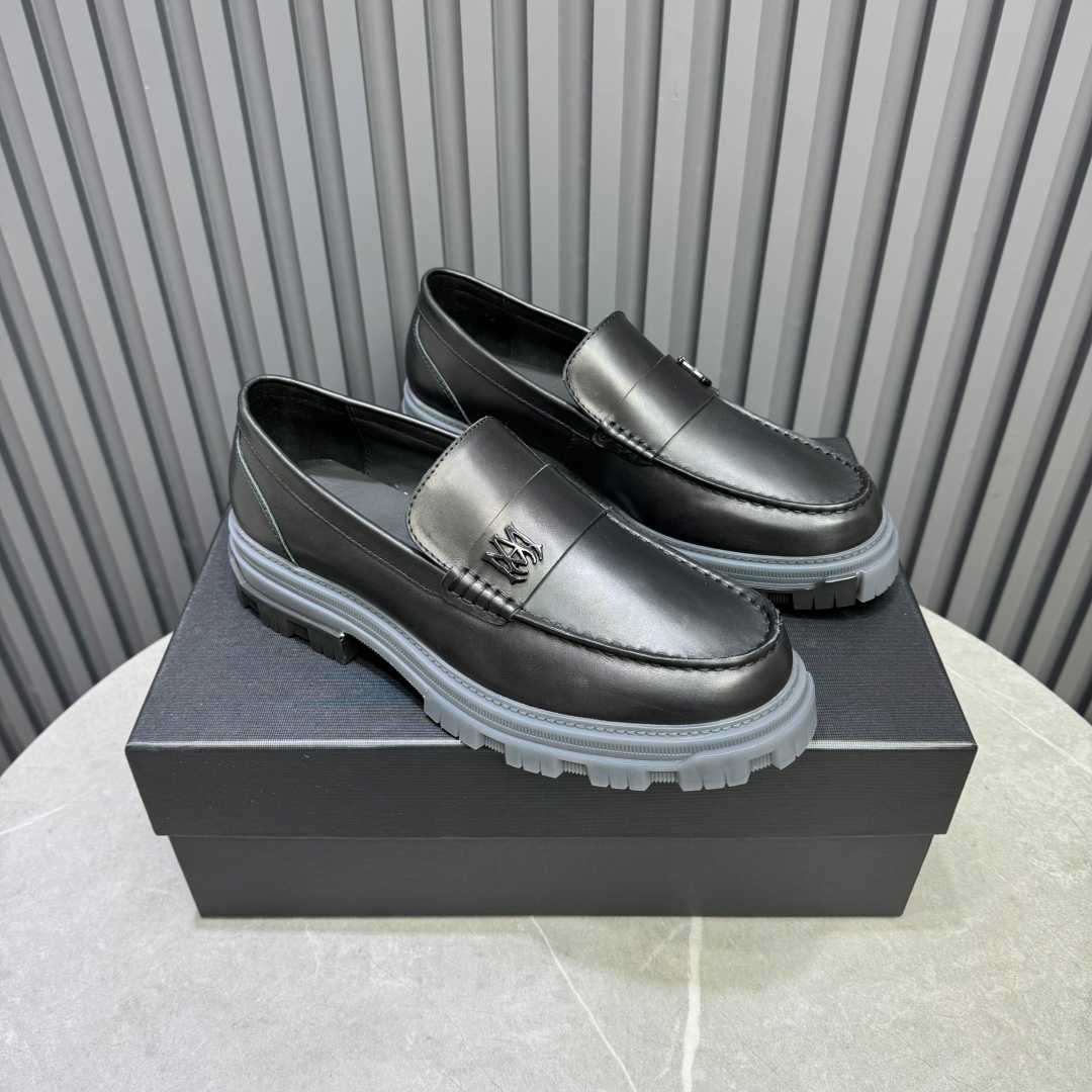 Amiri Black Military Slip-On Loafers - DesignerGu