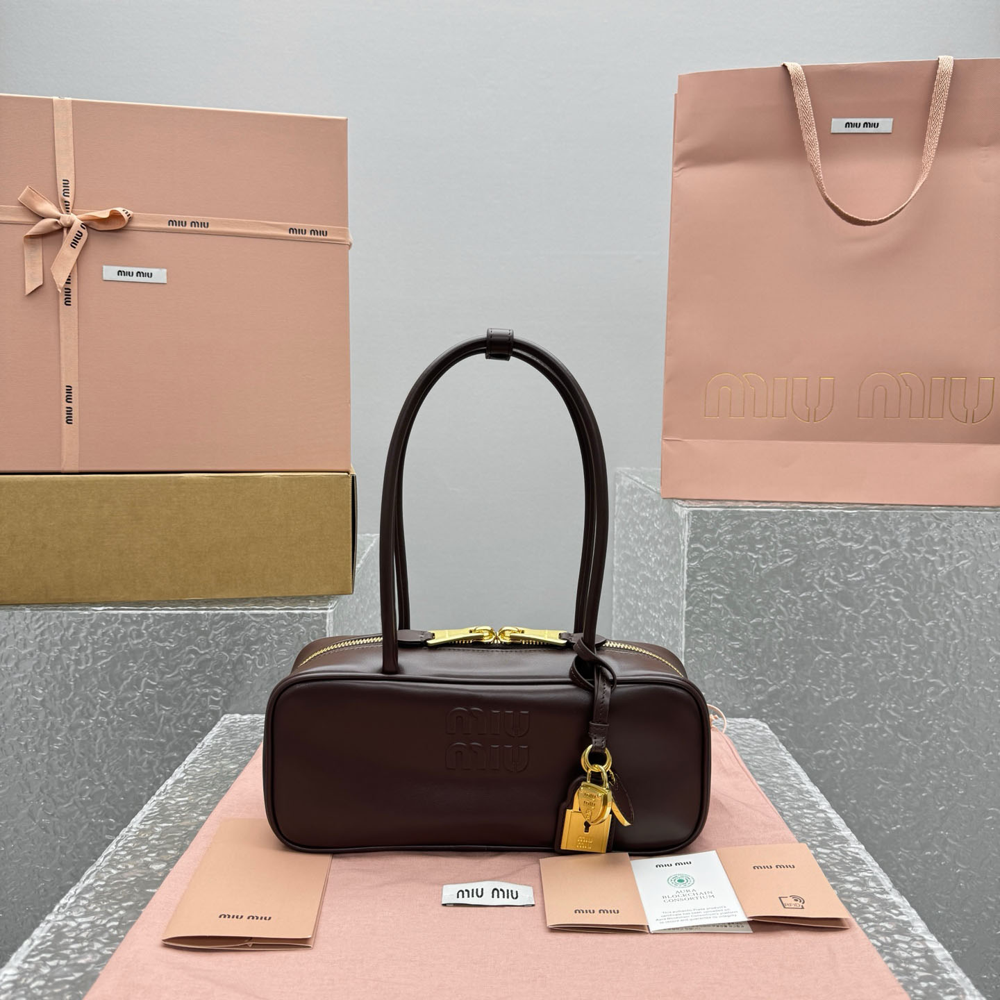 Miu Miu Beau Leather Bag - DesignerGu