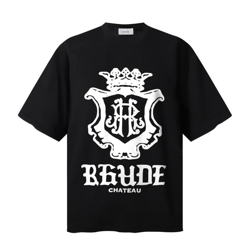 Rhude Oversized Chateau Crest Tee - DesignerGu