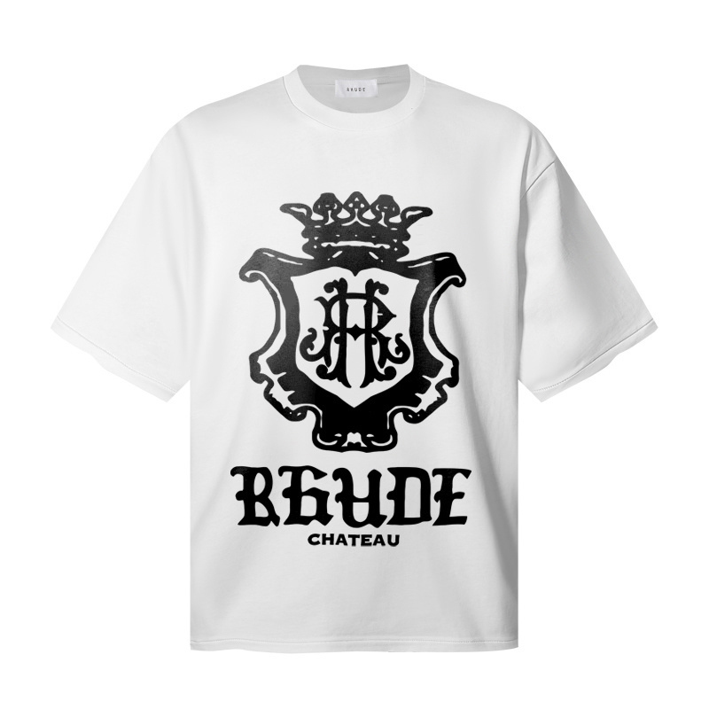 Rhude Oversized Chateau Crest Tee - DesignerGu