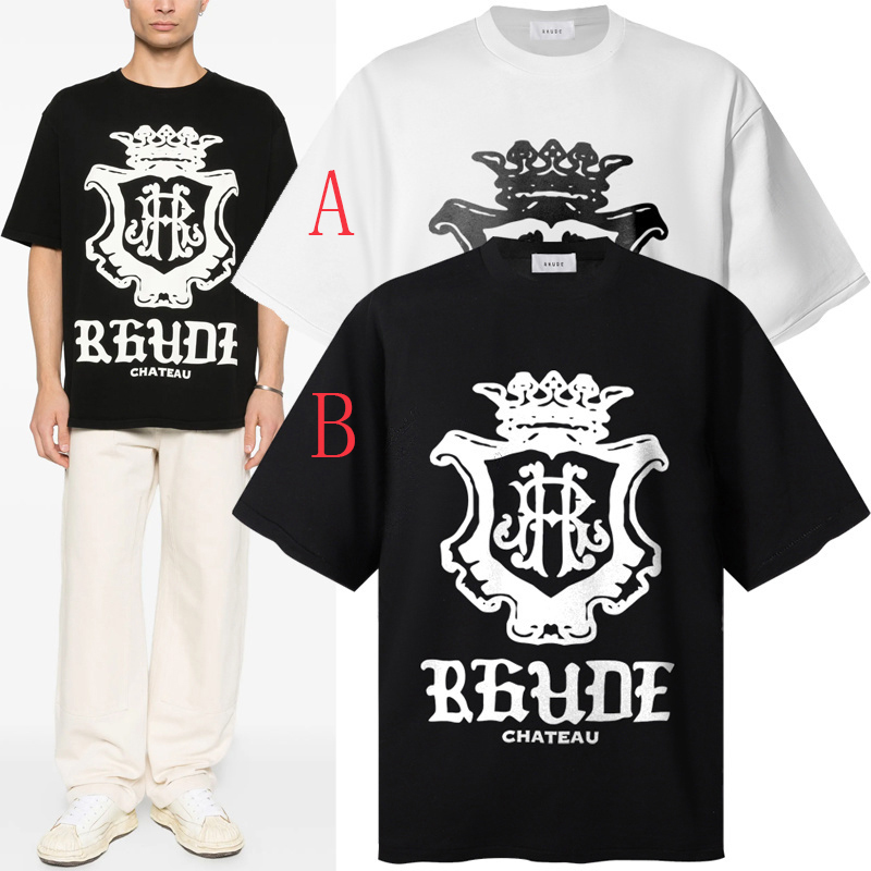 Rhude Oversized Chateau Crest Tee - DesignerGu