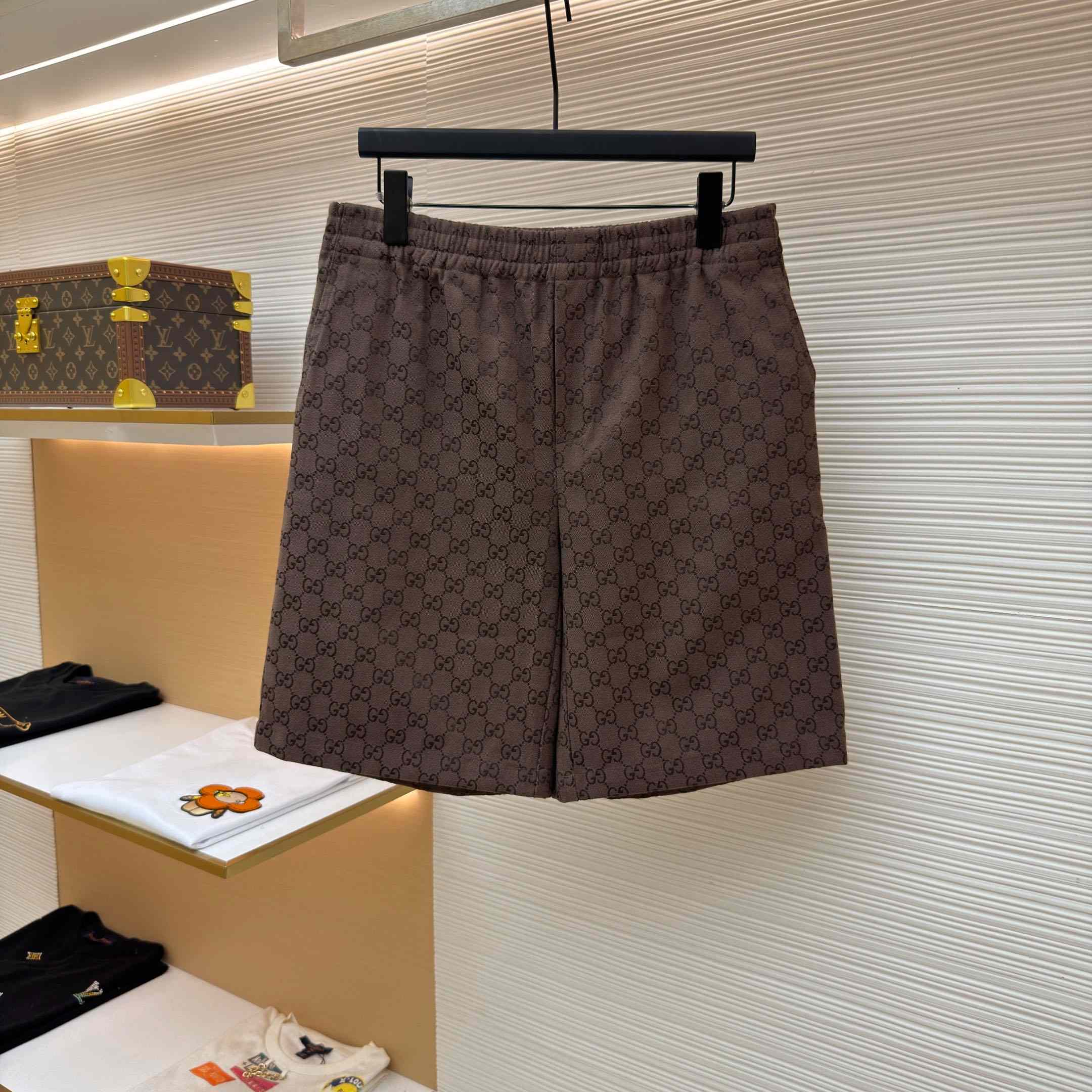 Gucci GG Canvas Linen Blen Shorts - DesignerGu