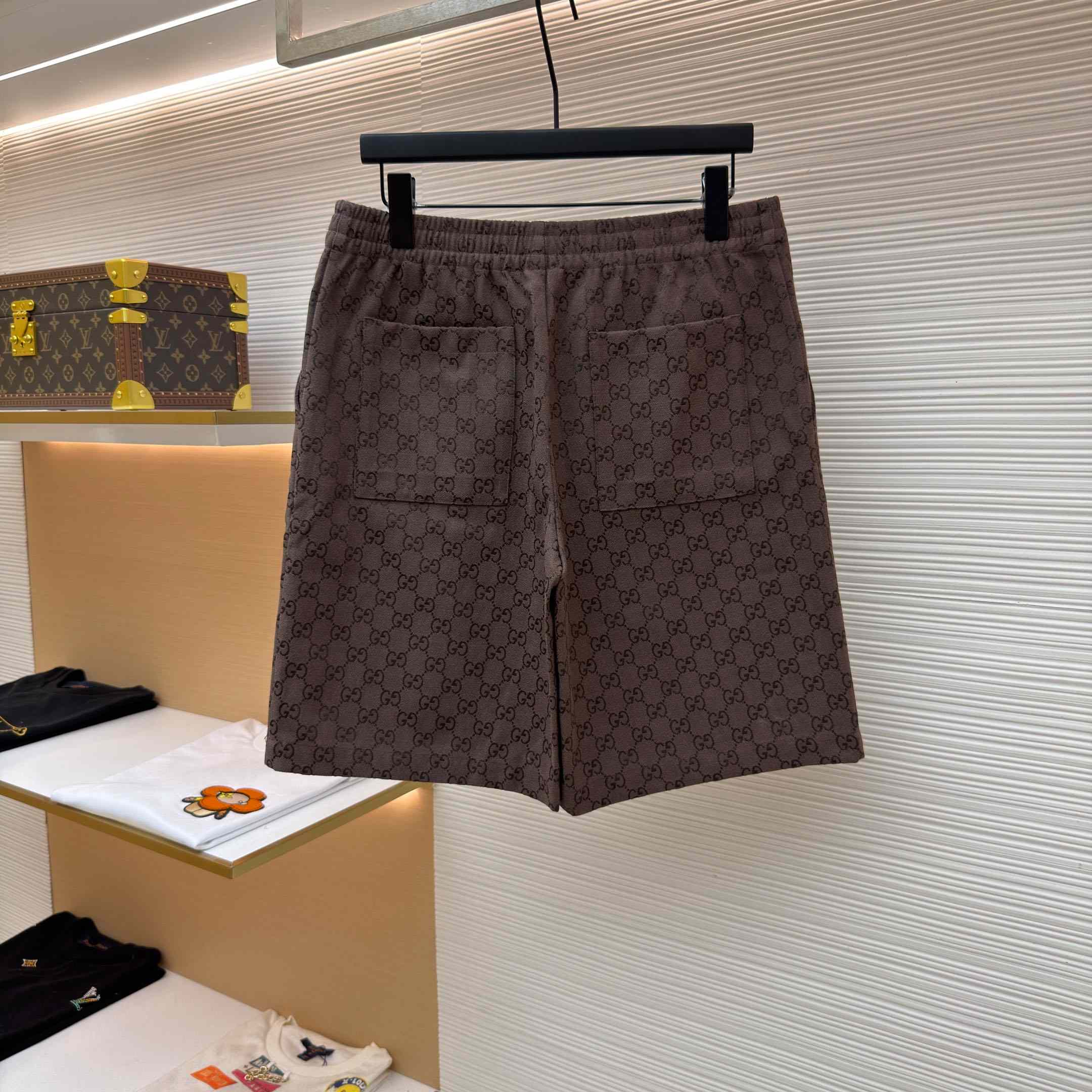 Gucci GG Canvas Linen Blen Shorts - DesignerGu