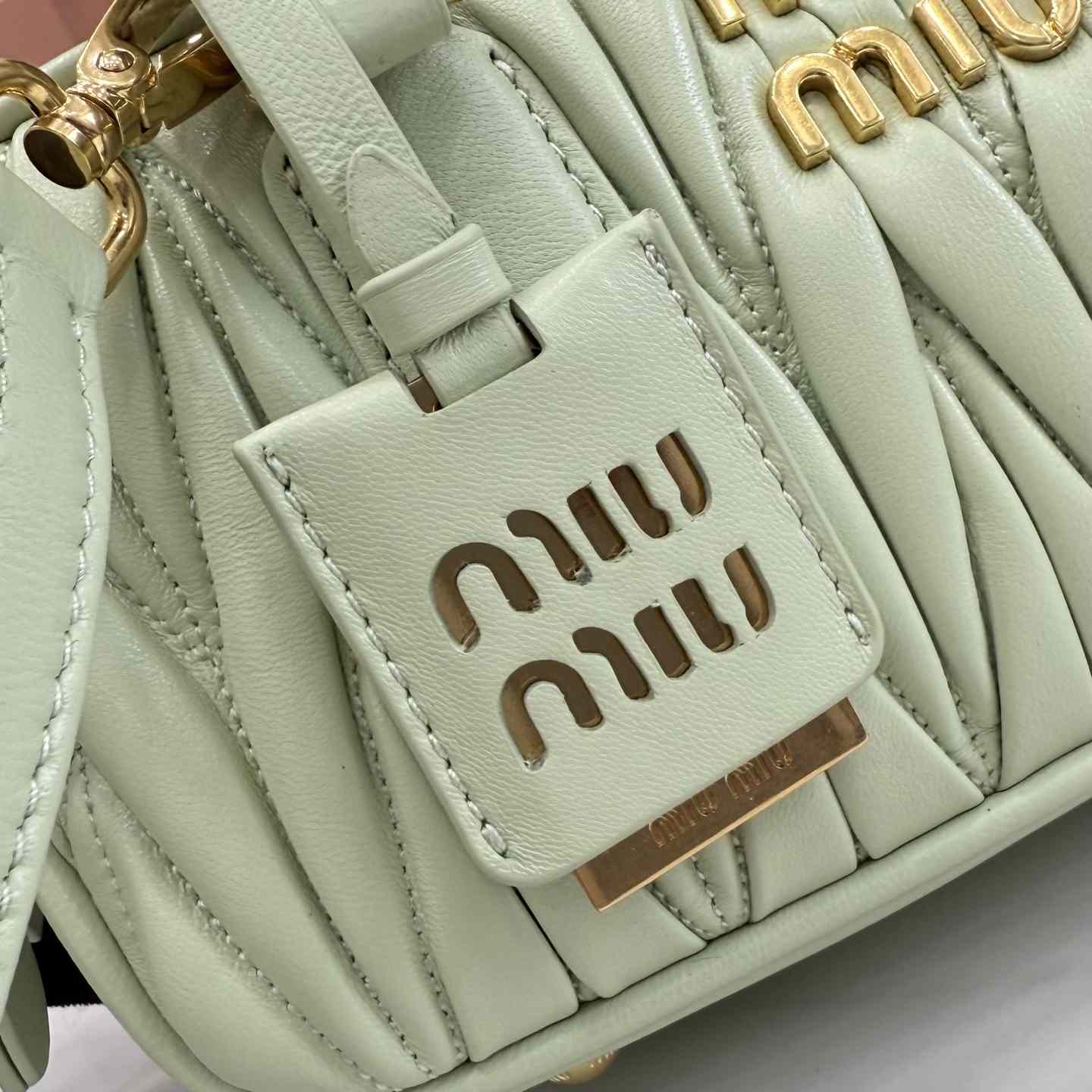 Miu Miu Arcadie Matelassé Nappa Leather Bag - DesignerGu