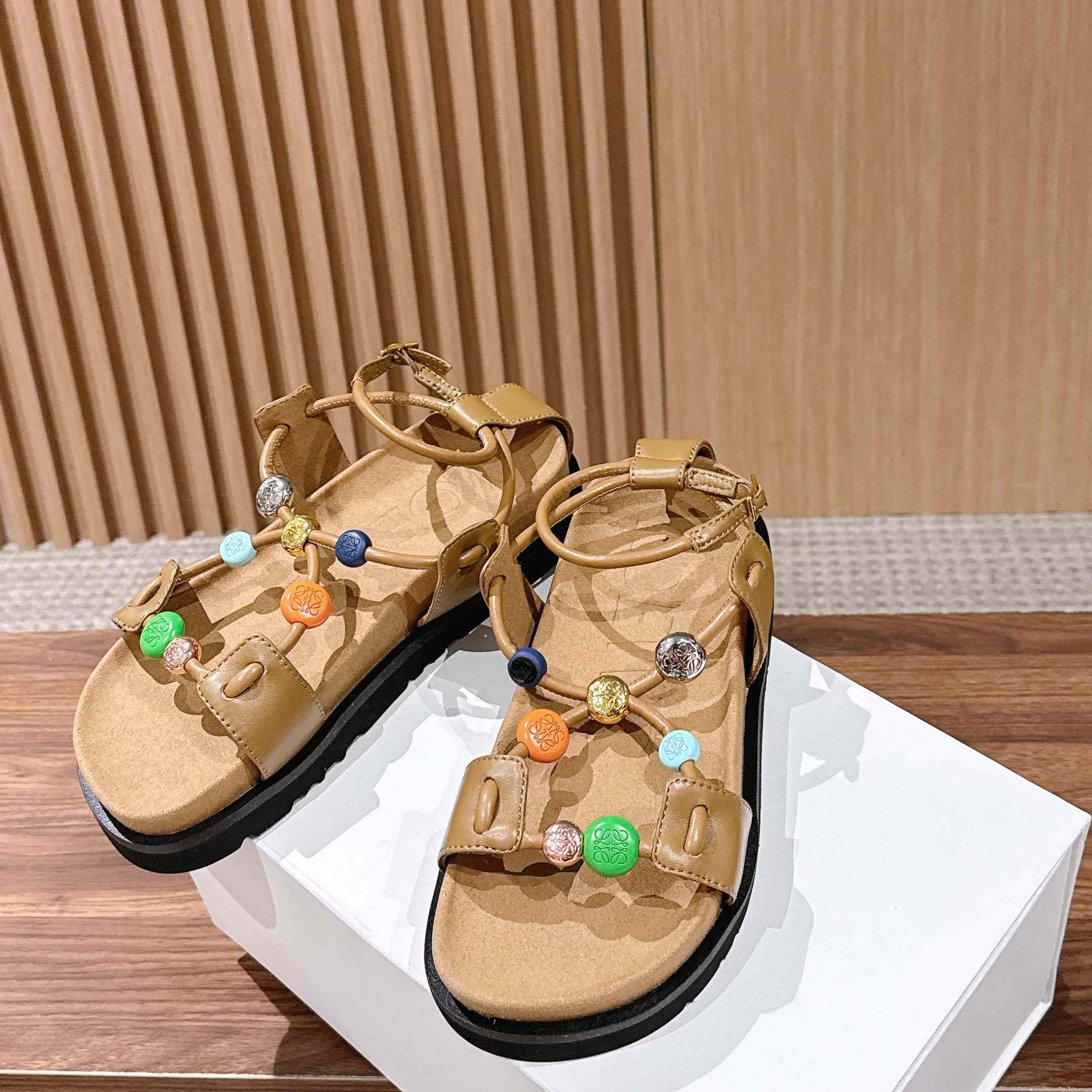Loewe Pebble Beads Fussbett Sandal - DesignerGu