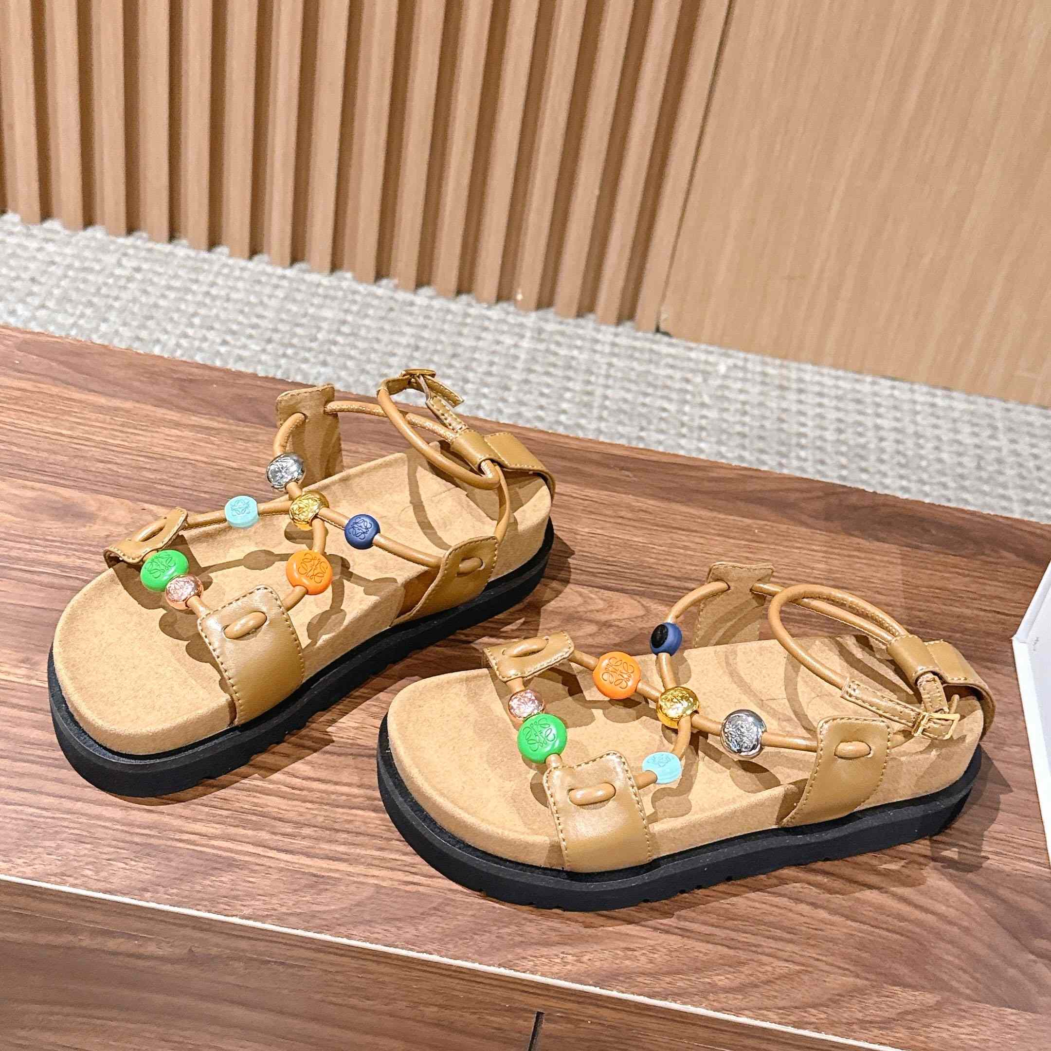 Loewe Pebble Beads Fussbett Sandal - DesignerGu