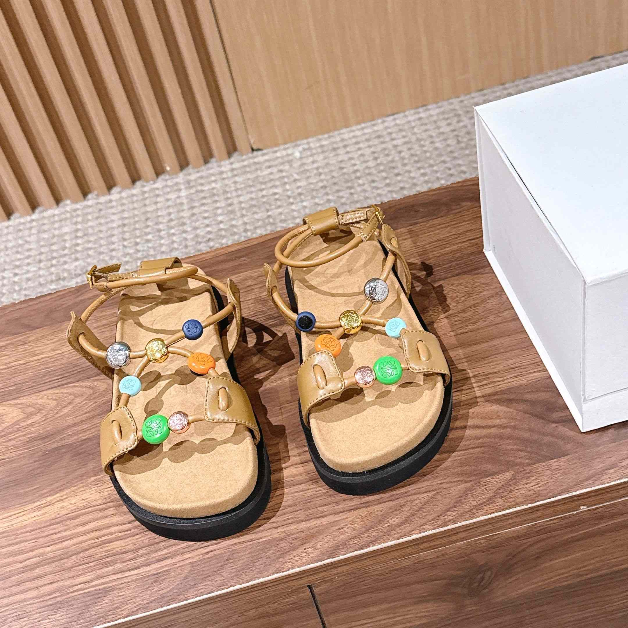 Loewe Pebble Beads Fussbett Sandal - DesignerGu