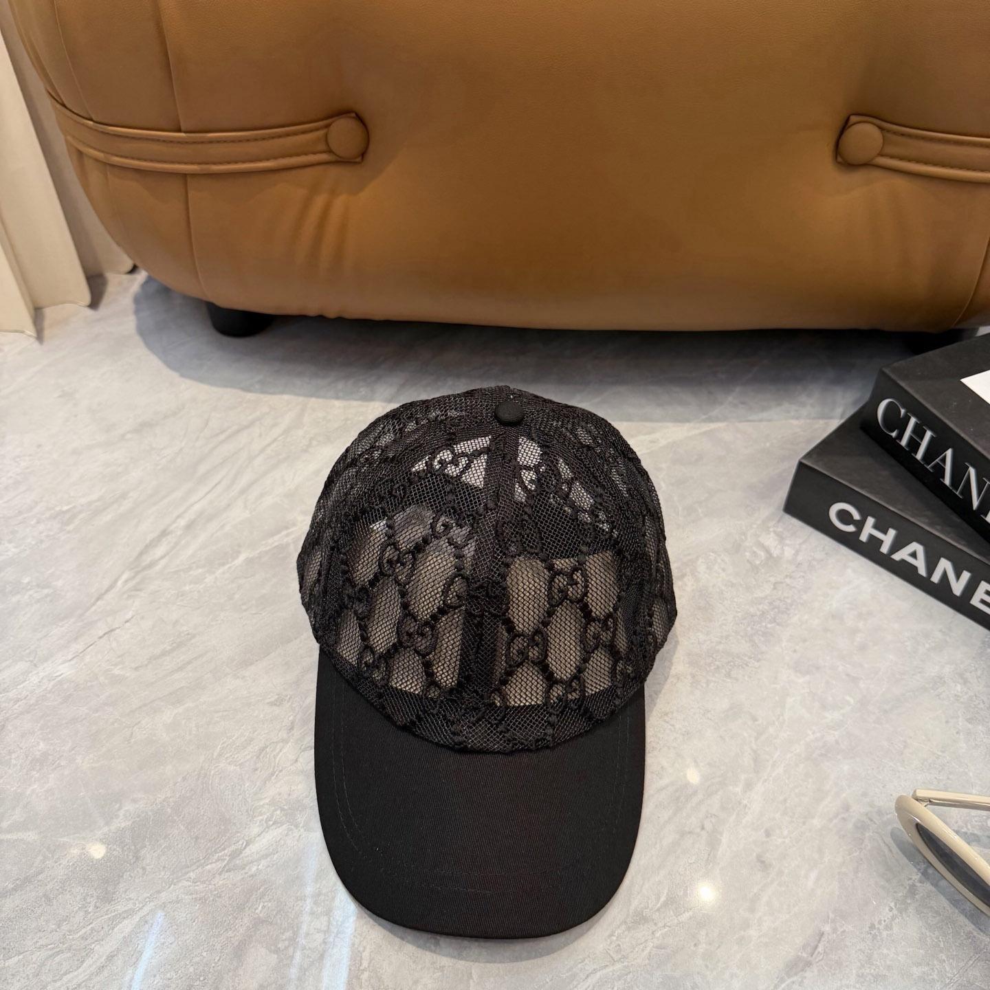 Gucci Mesh GG Monogram Shivali Baseball Hat  - DesignerGu