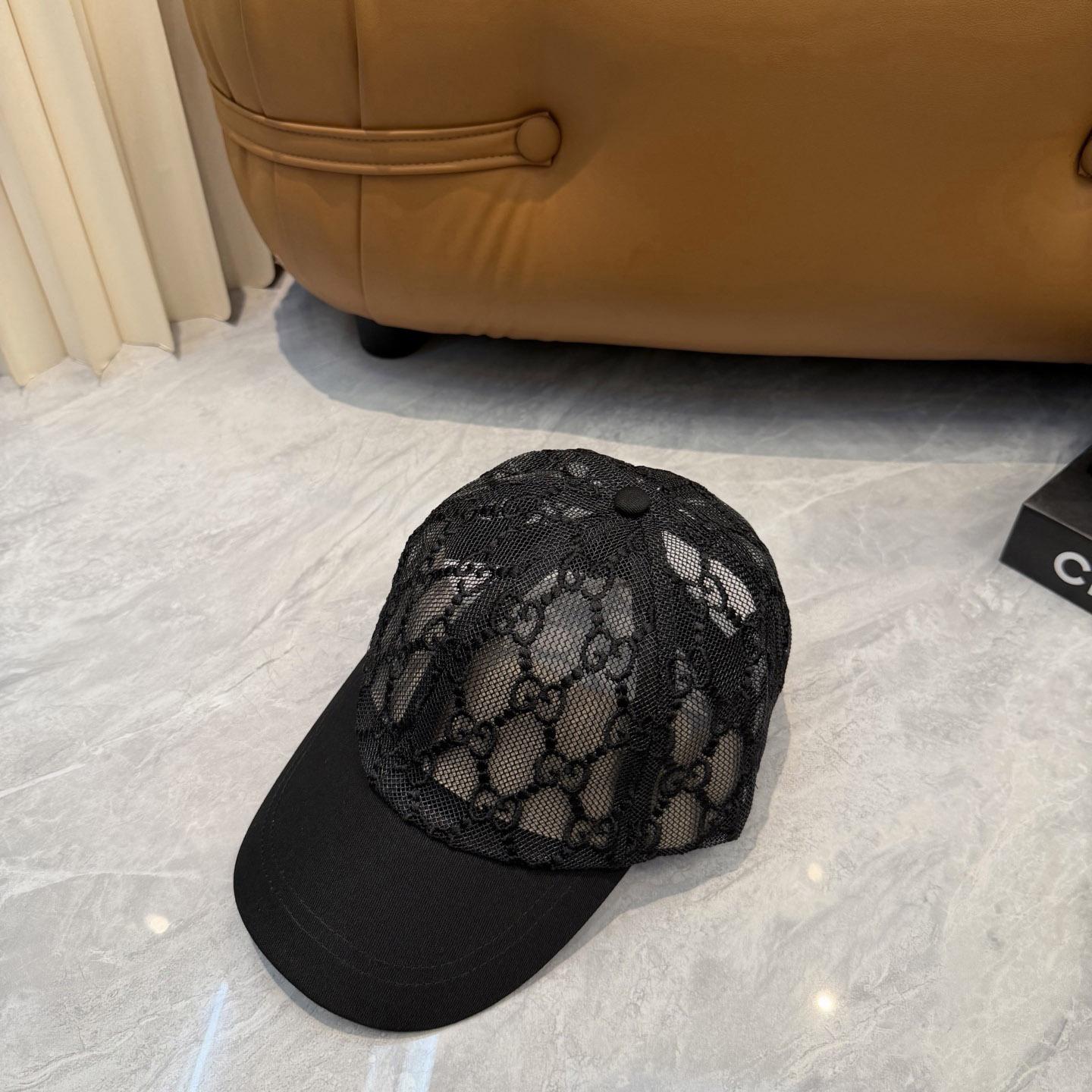 Gucci Mesh GG Monogram Shivali Baseball Hat  - DesignerGu