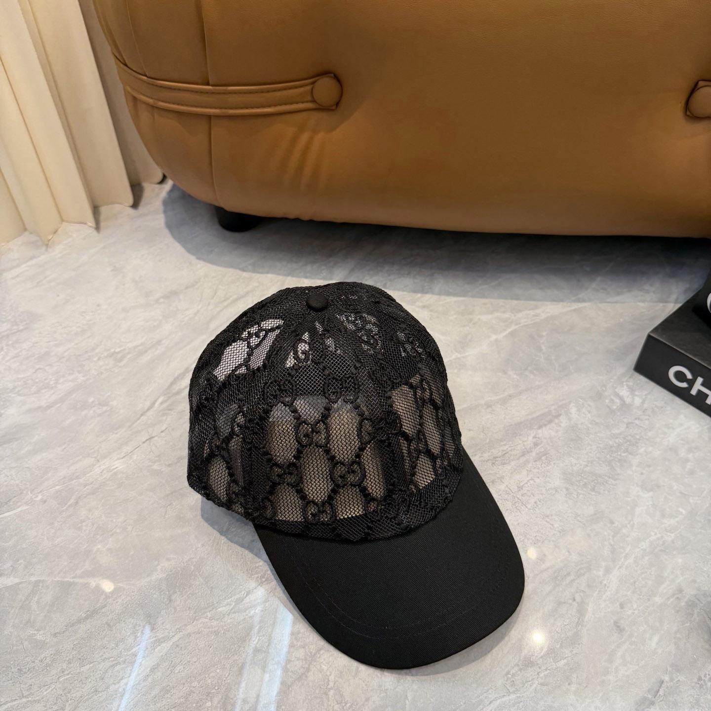 Gucci Mesh GG Monogram Shivali Baseball Hat  - DesignerGu