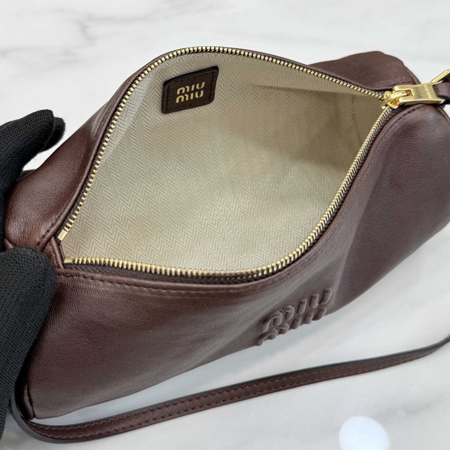 Miu Miu Nappa Leather Pouch - DesignerGu