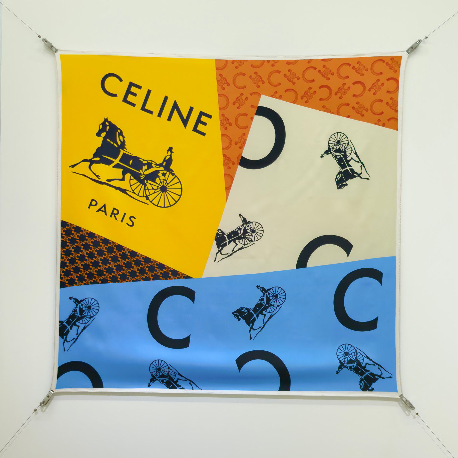 Celine  Square In Silk Twill - DesignerGu