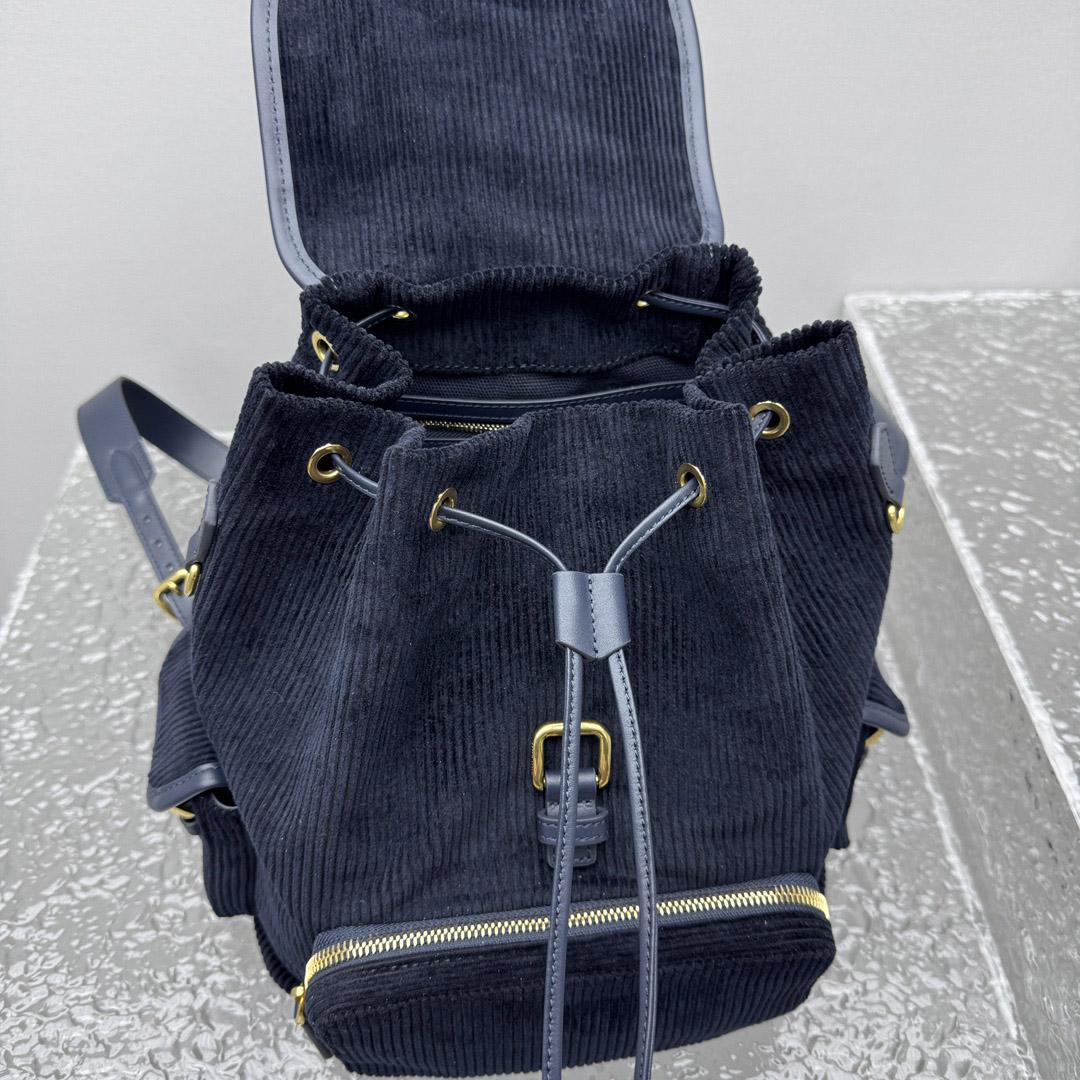 Miu Miu  Large Corduroy Backpack - DesignerGu