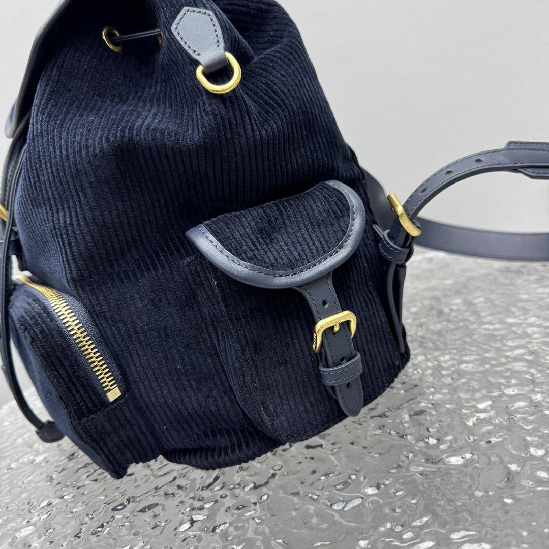 Miu Miu  Large Corduroy Backpack - DesignerGu