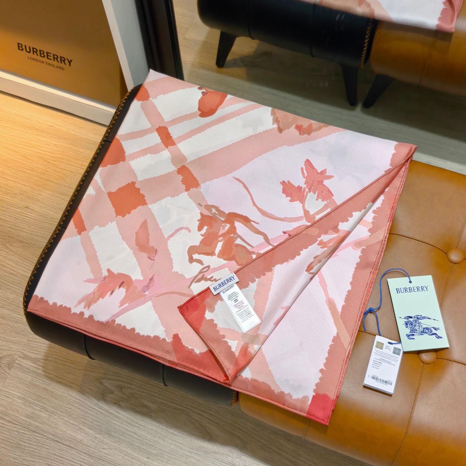 Burberry Watercolour Check Silk Scarf - DesignerGu