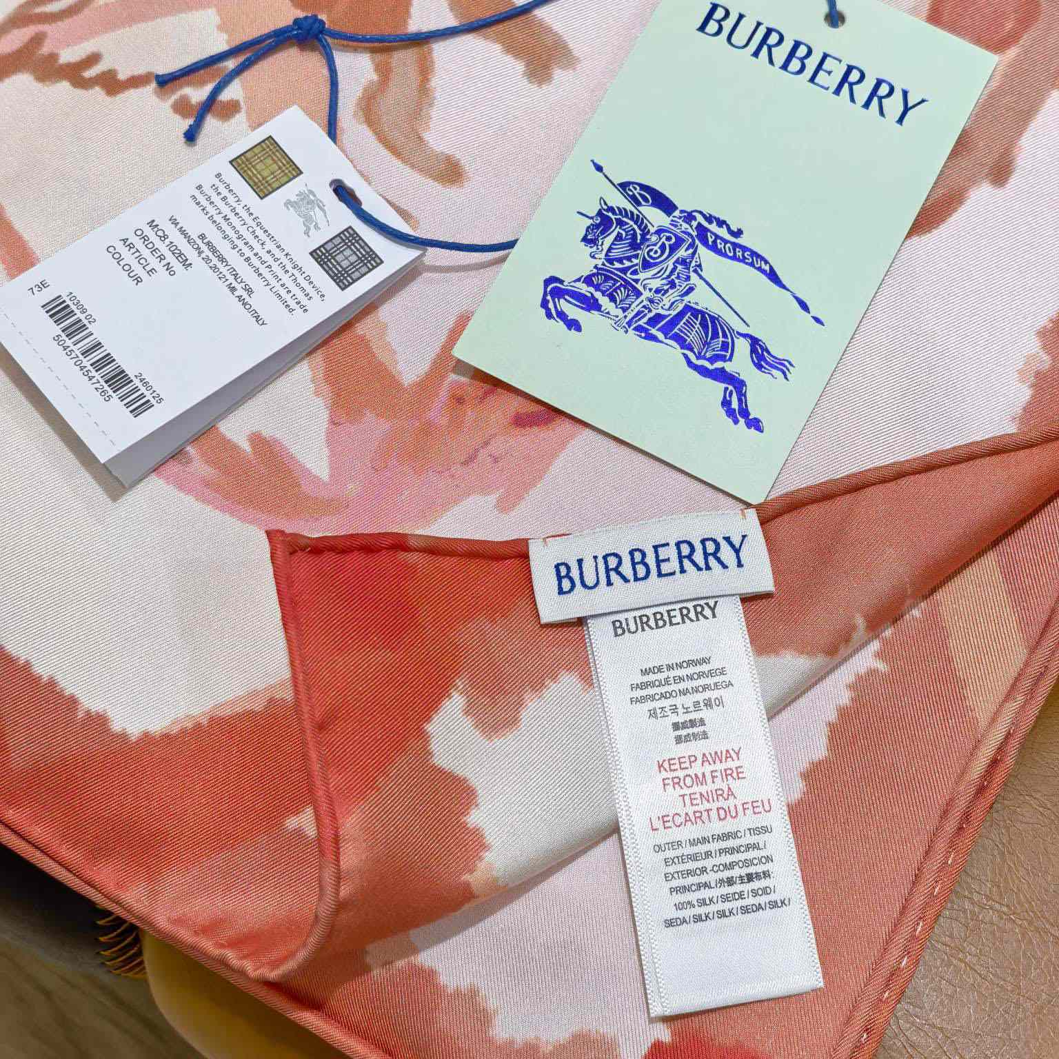 Burberry Watercolour Check Silk Scarf - DesignerGu