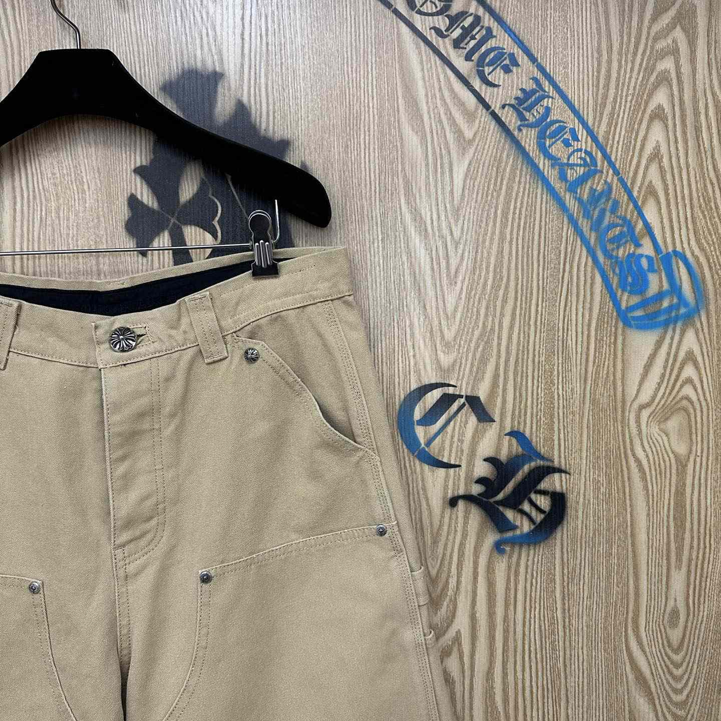 Chrome Hearts Double Knee Cross Patch Shorts - DesignerGu