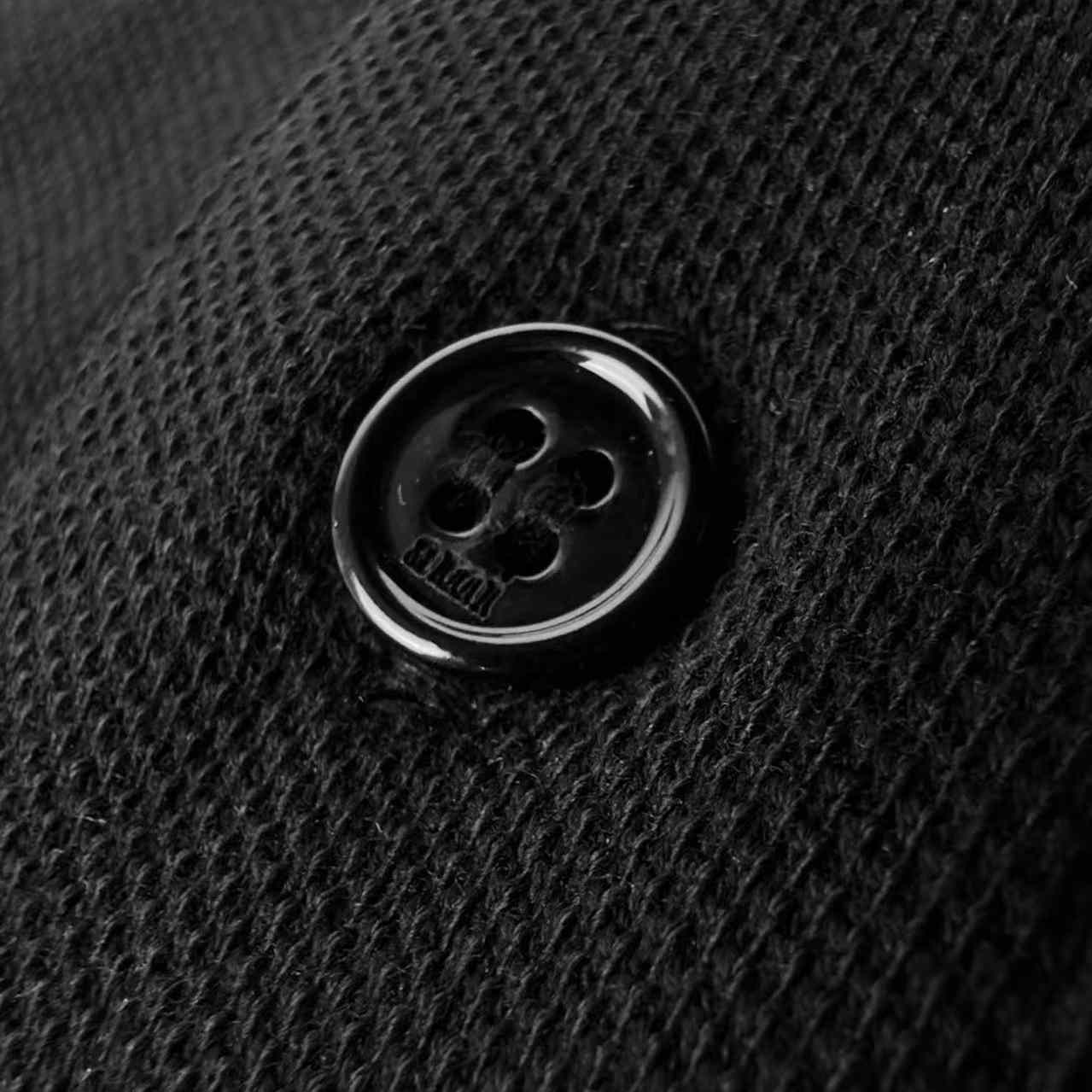 AMI Paris Black Wool Short Sleeves Ami De Coeur Polo - DesignerGu