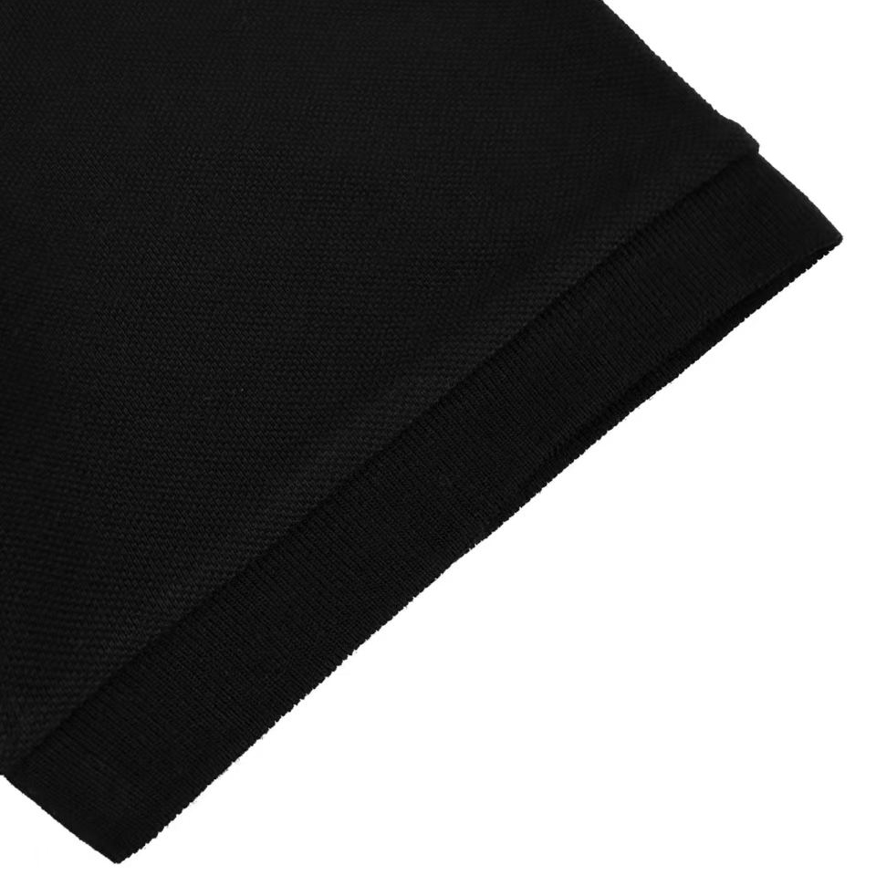 AMI Paris Black Wool Short Sleeves Ami De Coeur Polo - DesignerGu