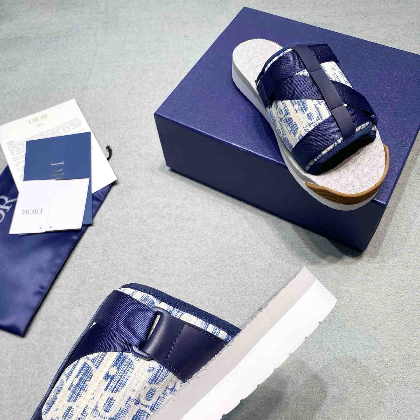 Dior Alpha Sandal 'Dior Oblique - Kasuri Blue' - DesignerGu