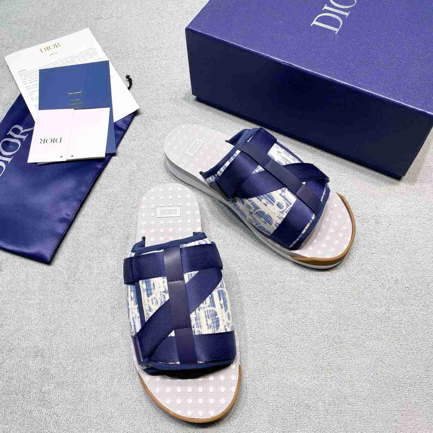 Dior Alpha Sandal 'Dior Oblique - Kasuri Blue' - DesignerGu
