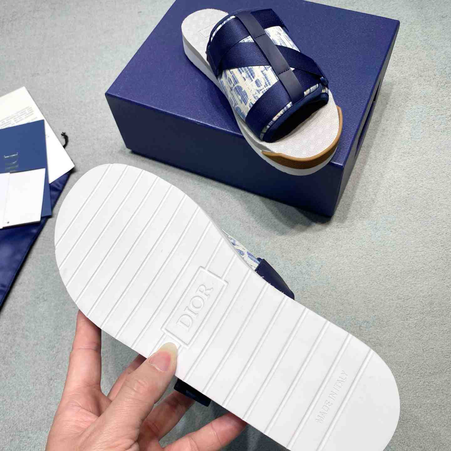 Dior Alpha Sandal 'Dior Oblique - Kasuri Blue' - DesignerGu