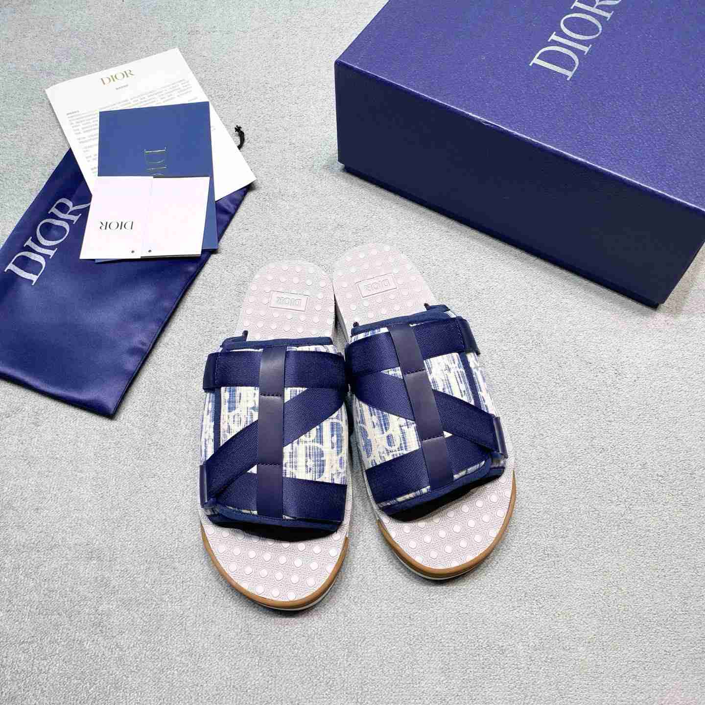 Dior Alpha Sandal 'Dior Oblique - Kasuri Blue' - DesignerGu