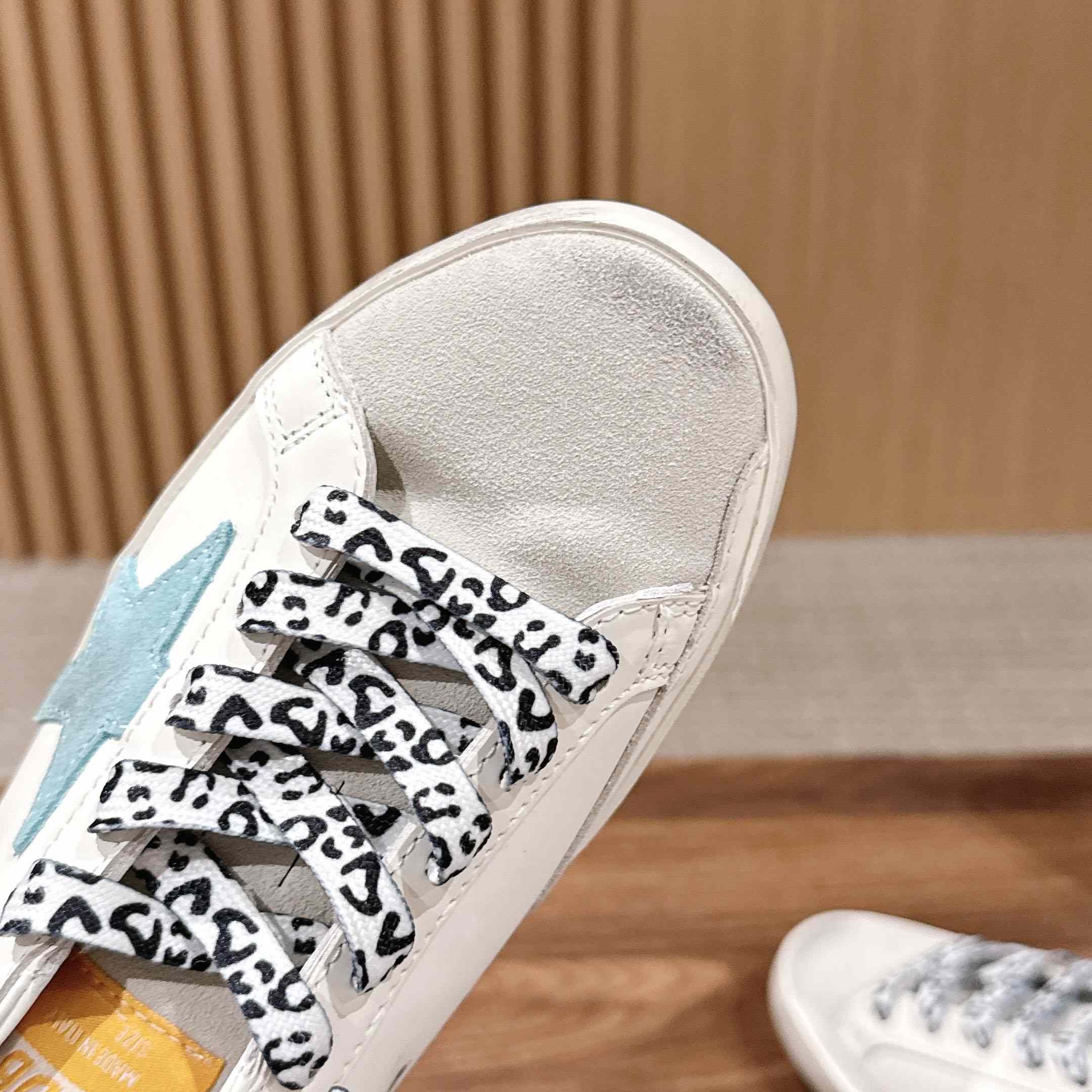 Golden Goose Leather Printed Sneakers - DesignerGu