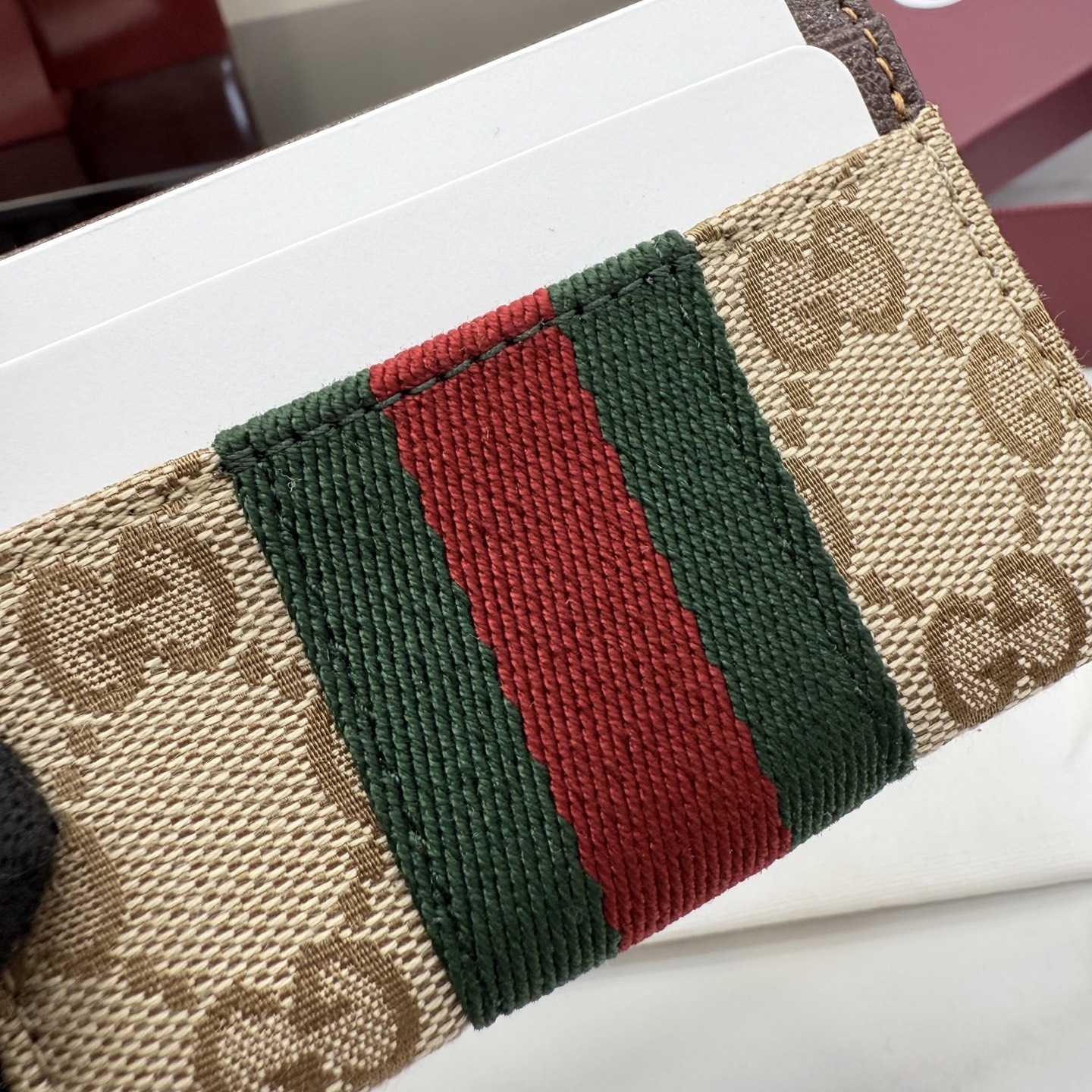 Gucci GG Card Case With Web - DesignerGu