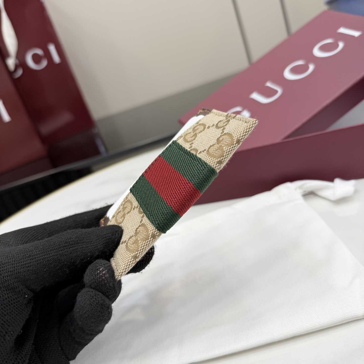Gucci GG Card Case With Web - DesignerGu