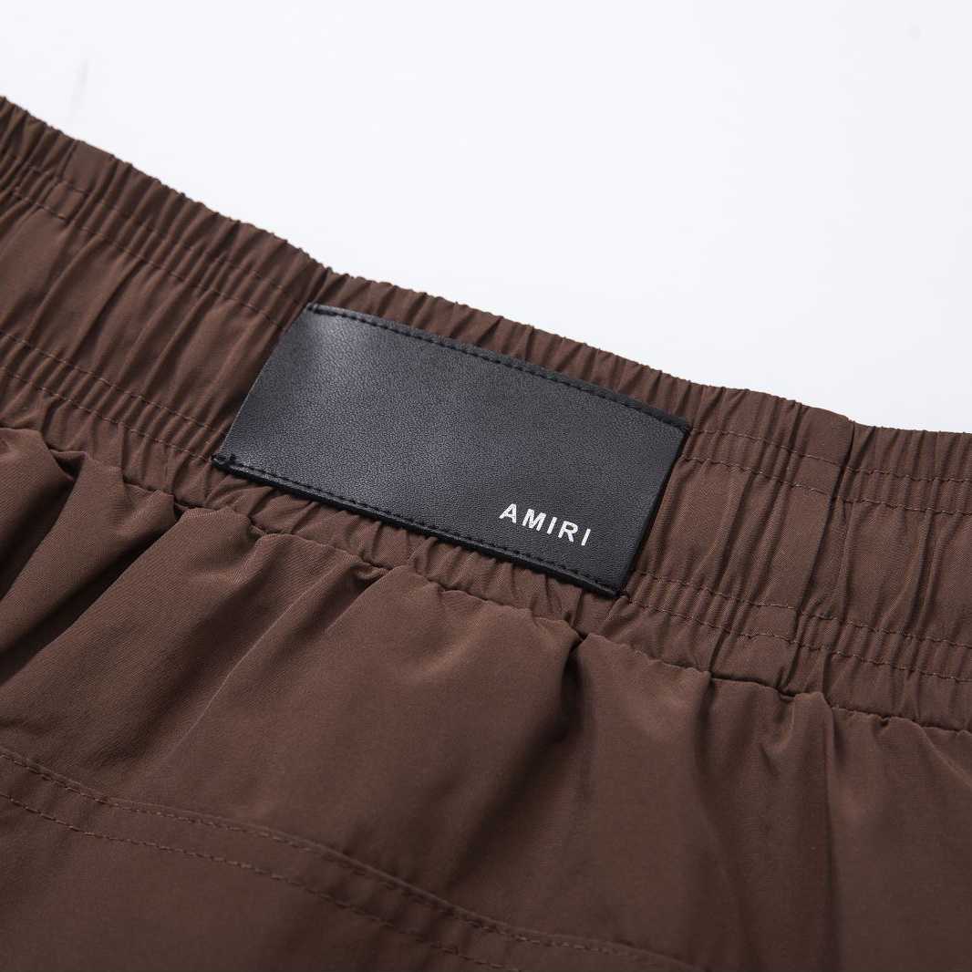 Amiri MA Gradient Bar Swim Trunks 'Brown' - DesignerGu