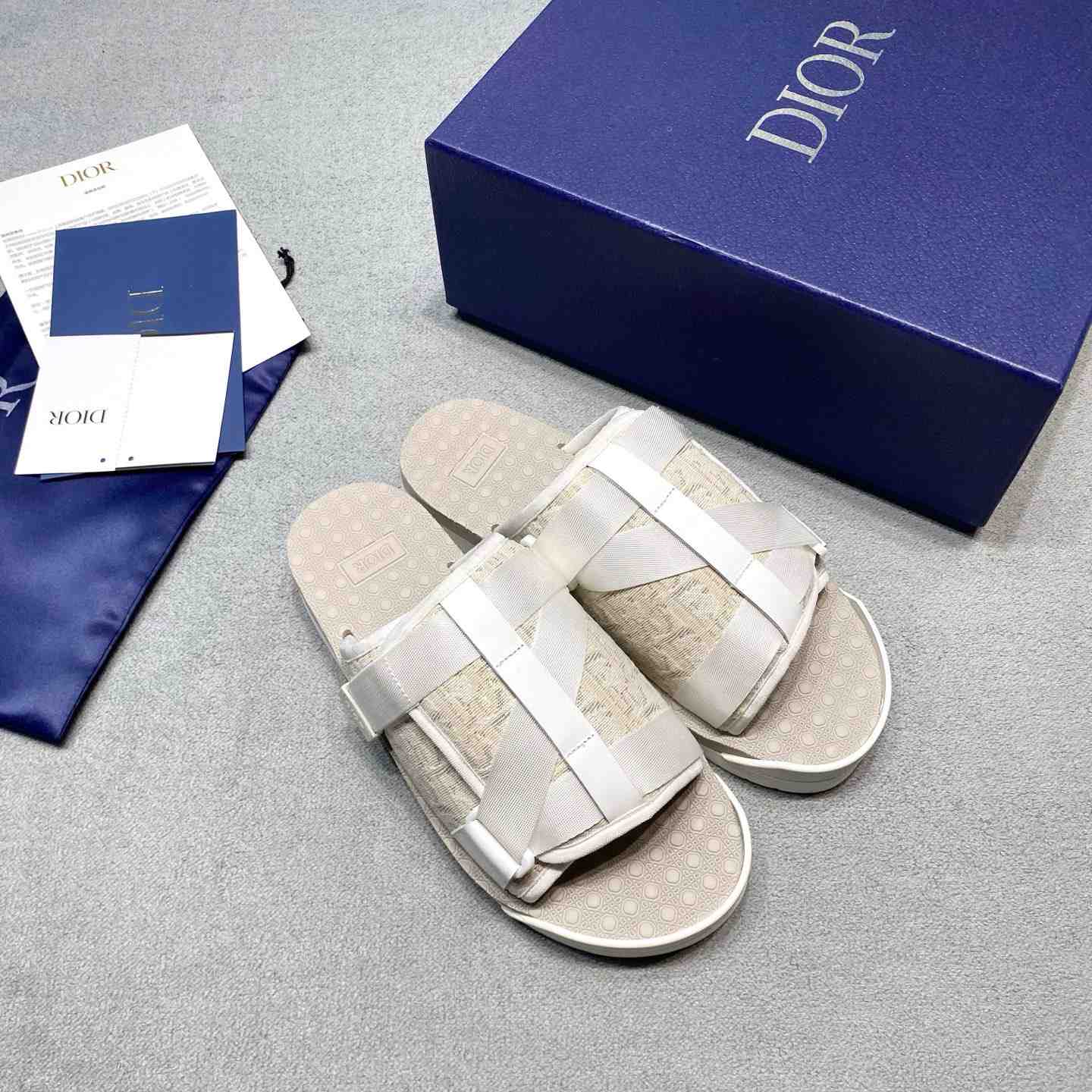 Dior Alpha Sandal 'Dior Oblique - Off-White' - DesignerGu