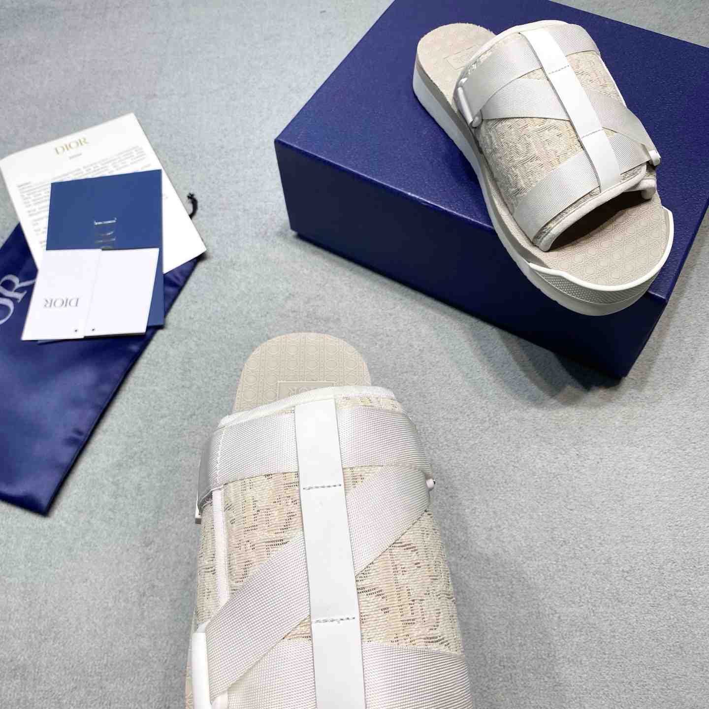 Dior Alpha Sandal 'Dior Oblique - Off-White' - DesignerGu