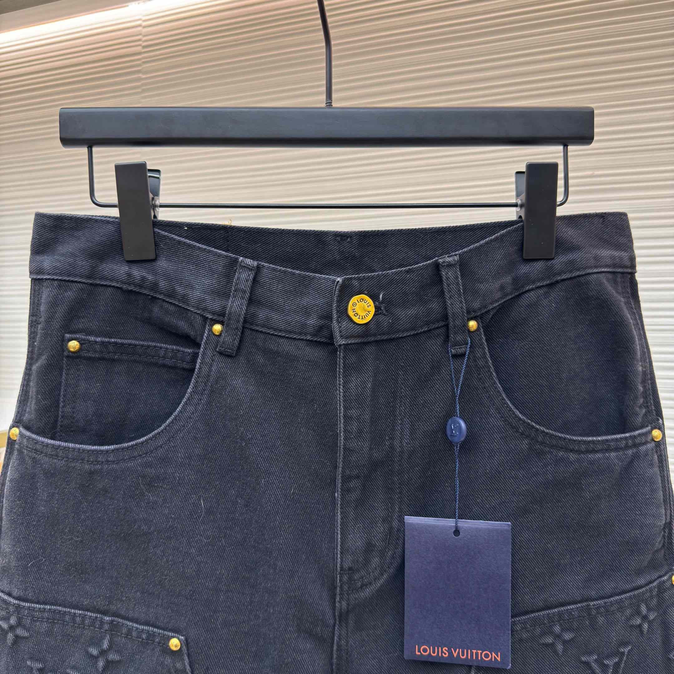 Louis Vuitton Denim Carpenter Shorts  - DesignerGu
