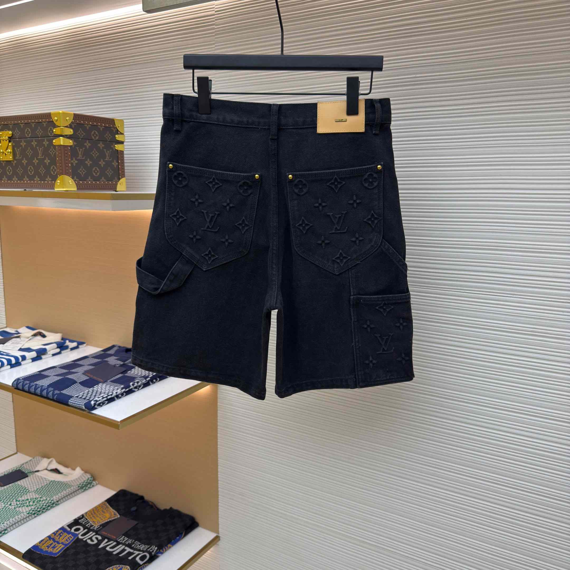 Louis Vuitton Denim Carpenter Shorts  - DesignerGu