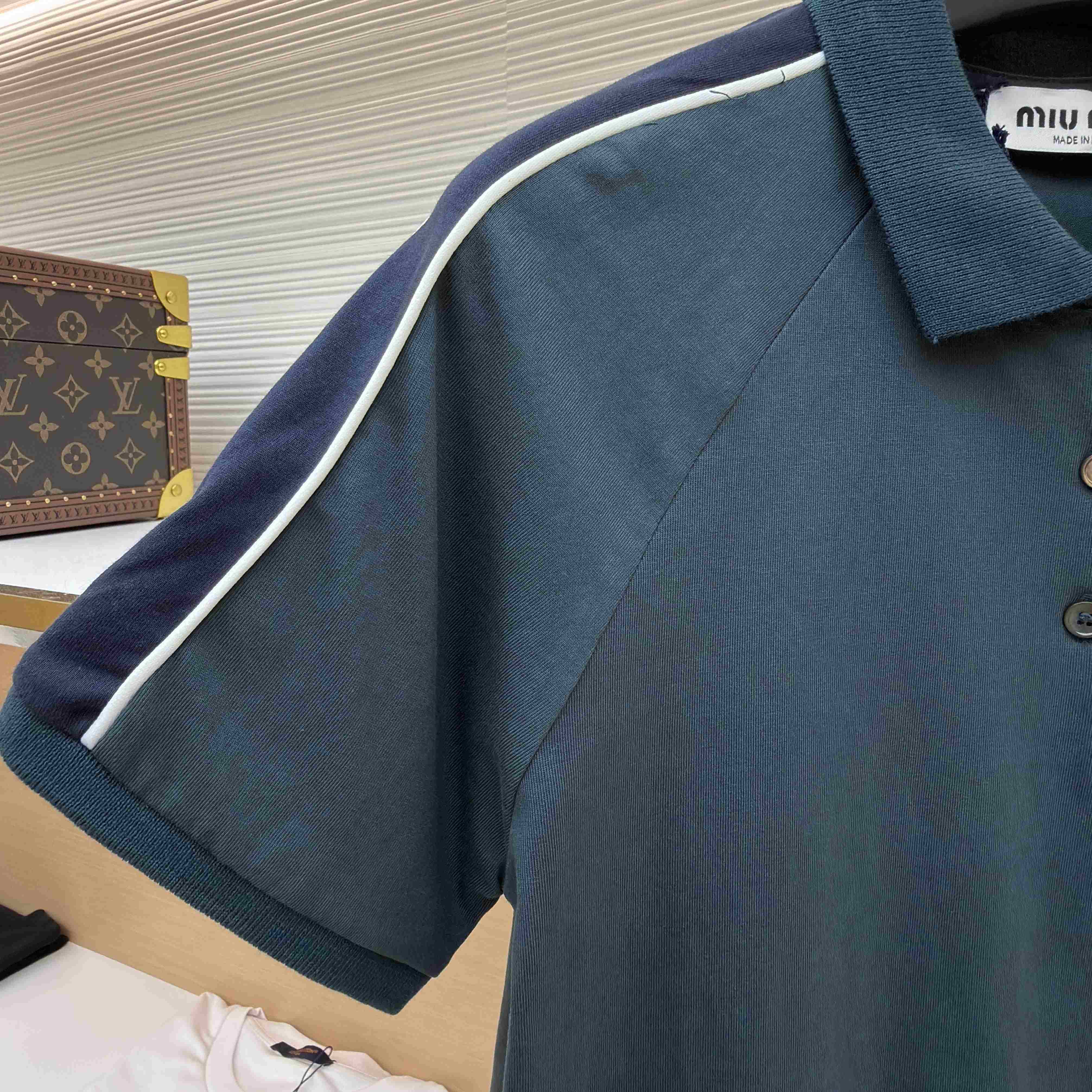 Miu Miu Cotton Jersey Polo Shirt - DesignerGu