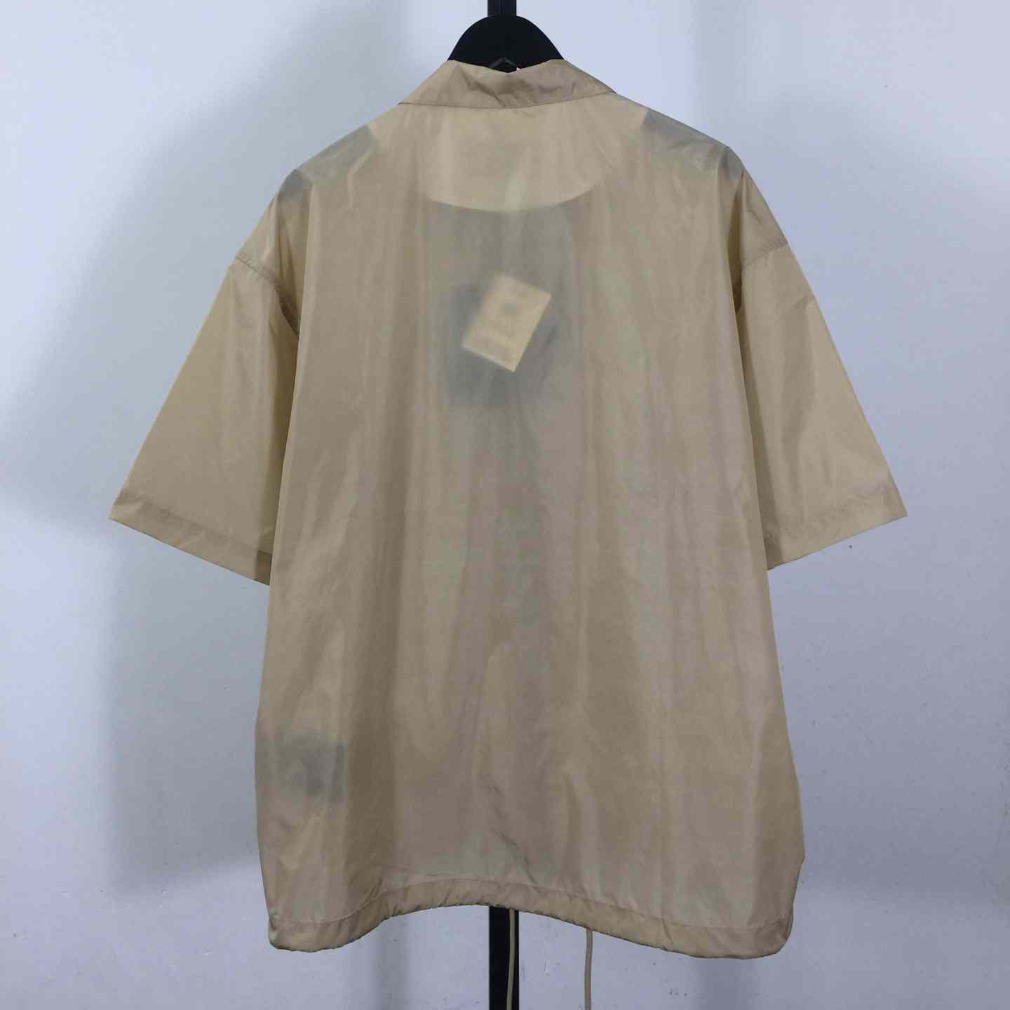Prada Short-sleeved Re-Nylon Zipper Shirt - DesignerGu