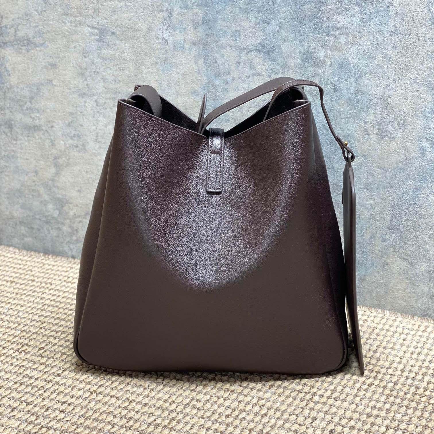 Saint Laurent LE 5 À 7 Supple LARGE In Grained Leather - DesignerGu