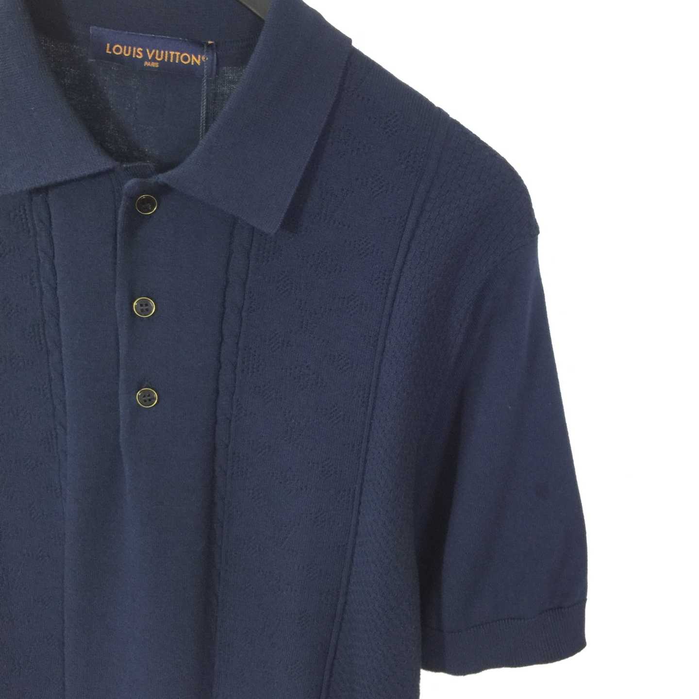 Louis Vuitton Cotton-Silk Pointelle Polo Shirt   1AJINW - DesignerGu