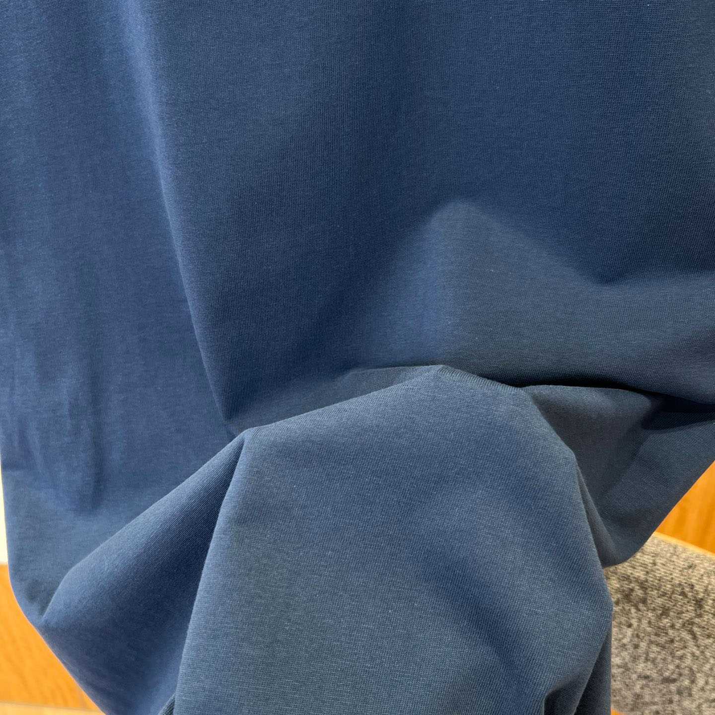 AMI Paris Blue Boxy Fit Topstitched Ami De Coeur T-shirt - DesignerGu