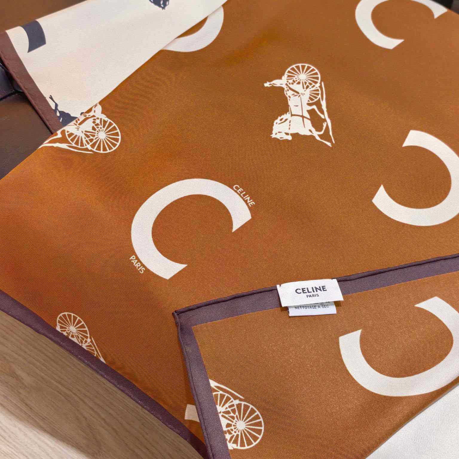 Celine  Square In Silk Twill - DesignerGu