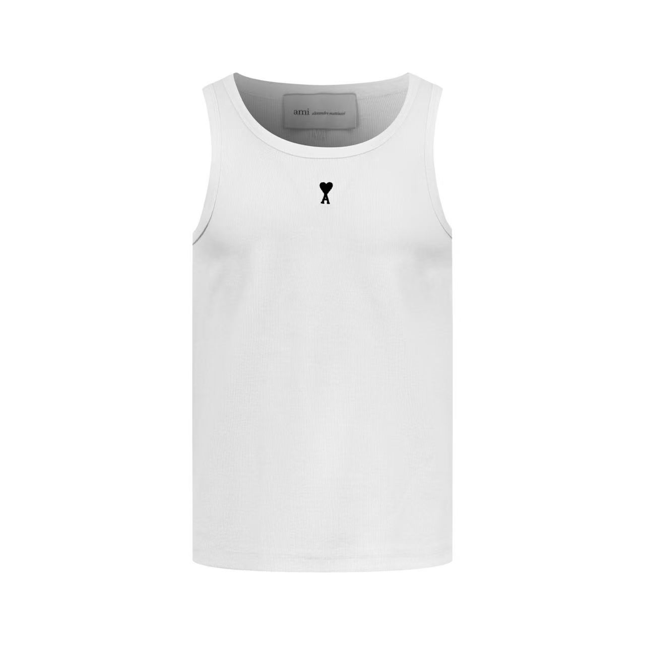 AMI Paris Cotton Ami De Coeur Tanktop - DesignerGu