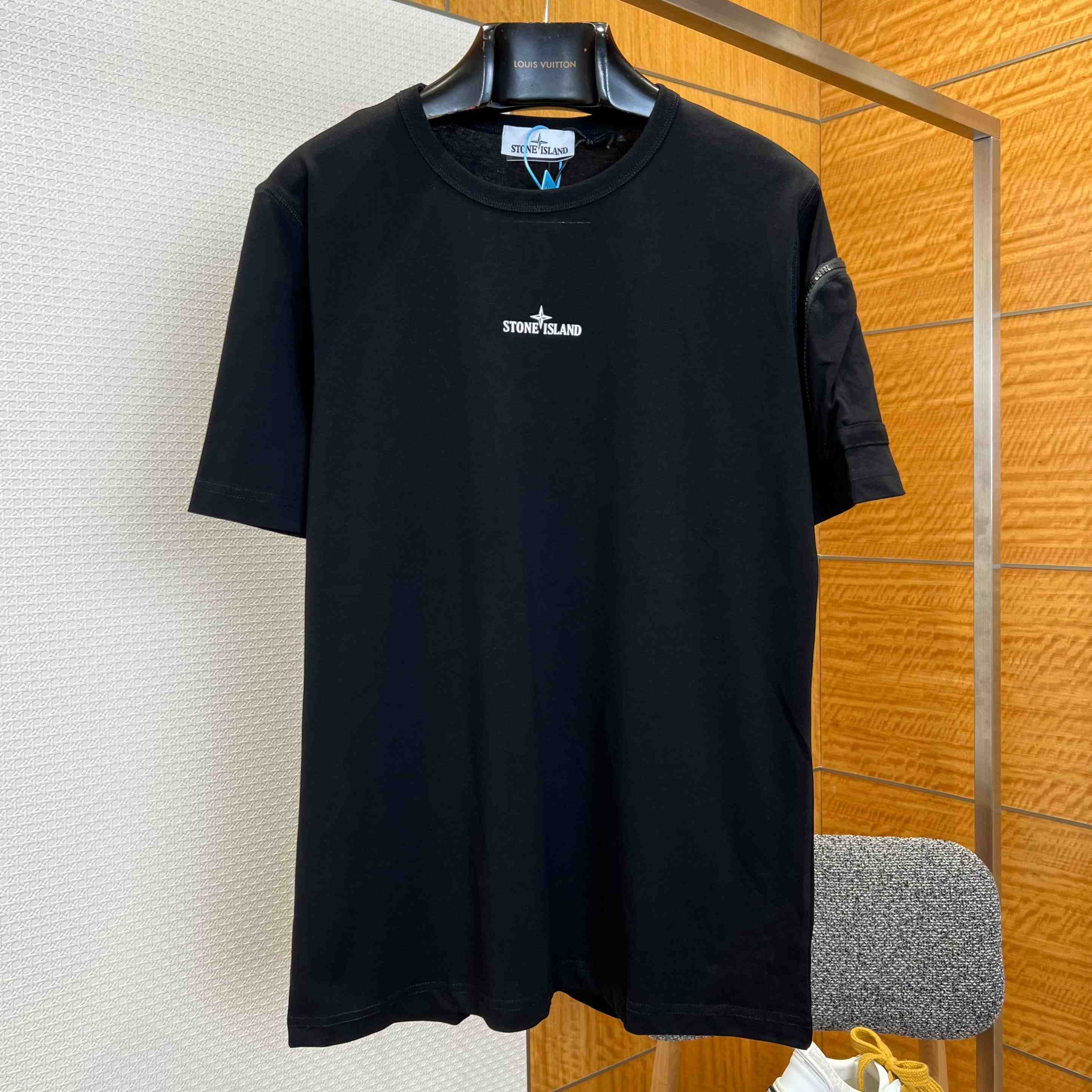 Stone Island Short-Sleeved Cotton T-shirt - DesignerGu
