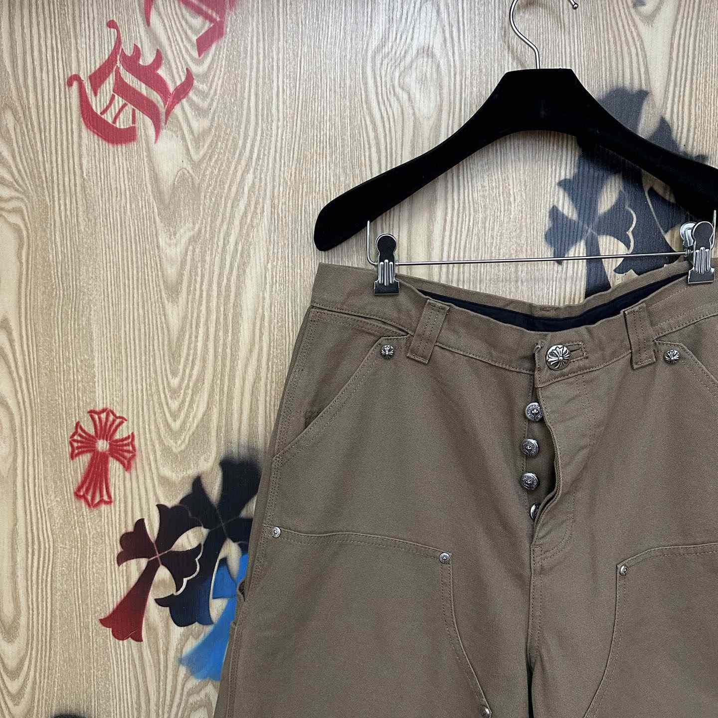 Chrome Hearts Double Knee Cross Patch Shorts - DesignerGu