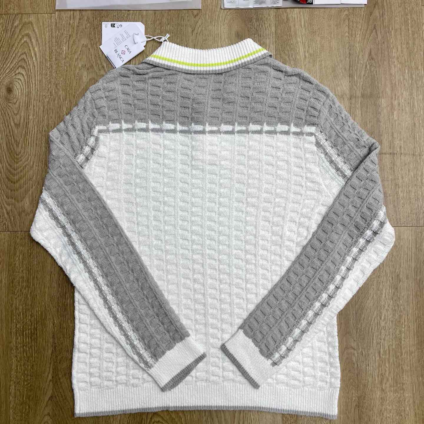 Casablanca Tennis Boucle Long Sleeve Polo Shirt Z6043 - DesignerGu