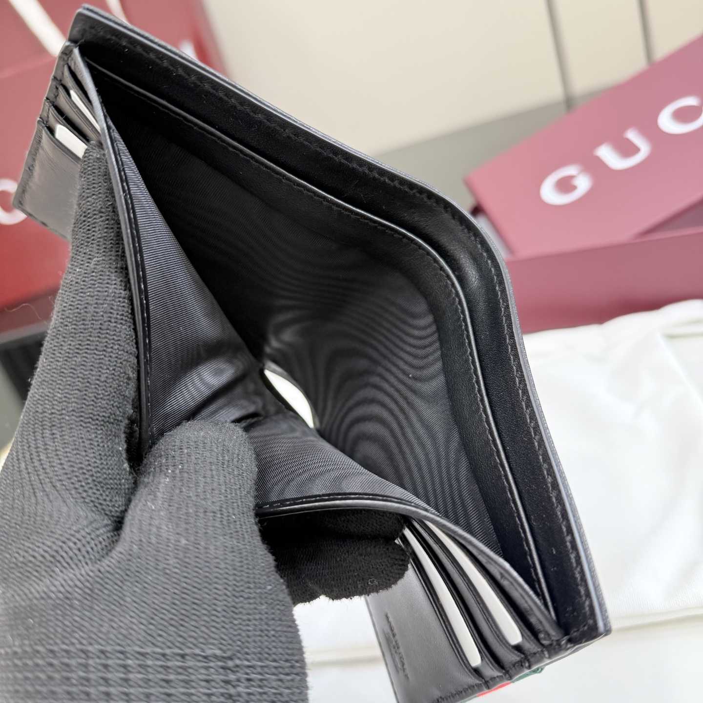 Gucci Web Trademark Bi-fold Wallet - DesignerGu