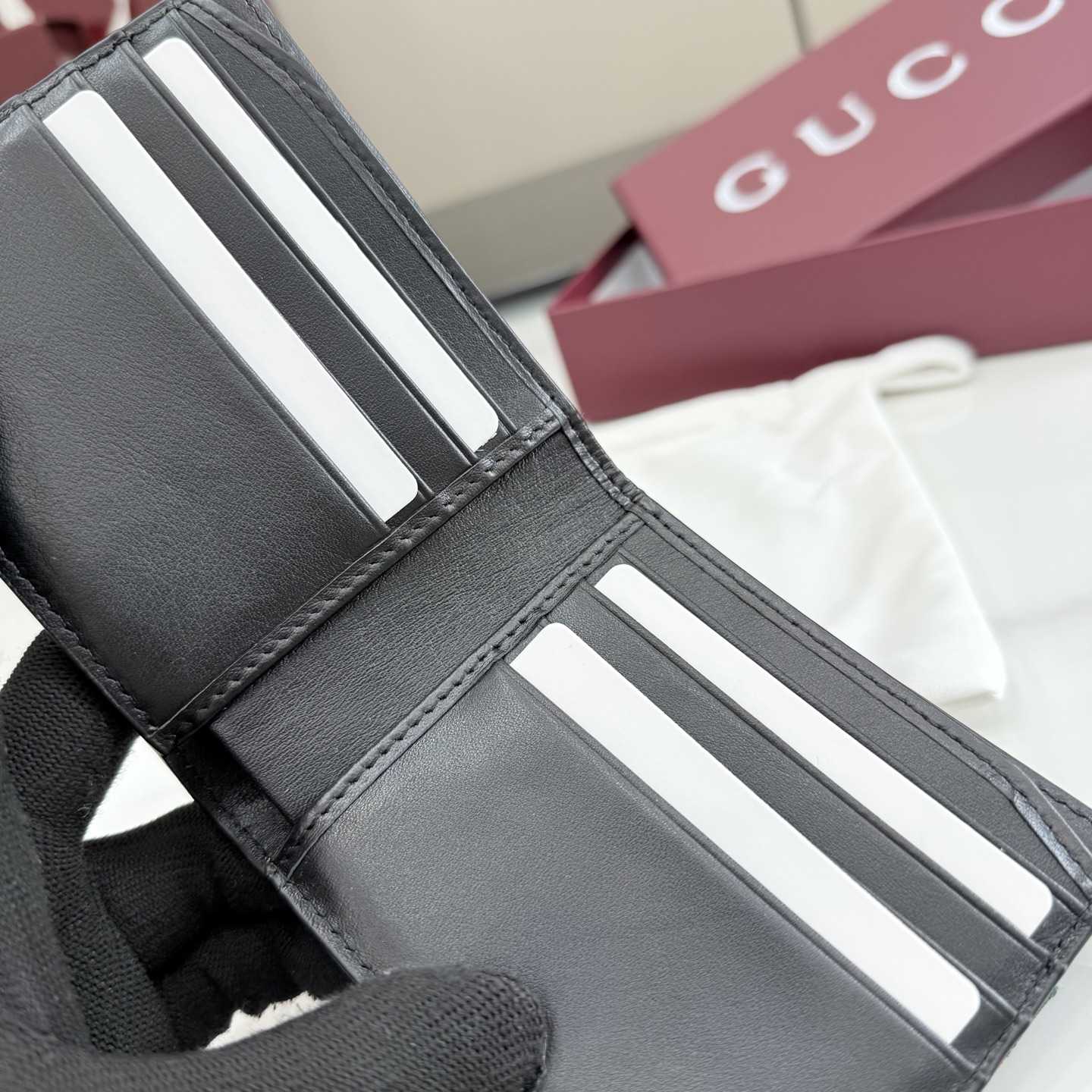 Gucci Web Trademark Bi-fold Wallet - DesignerGu