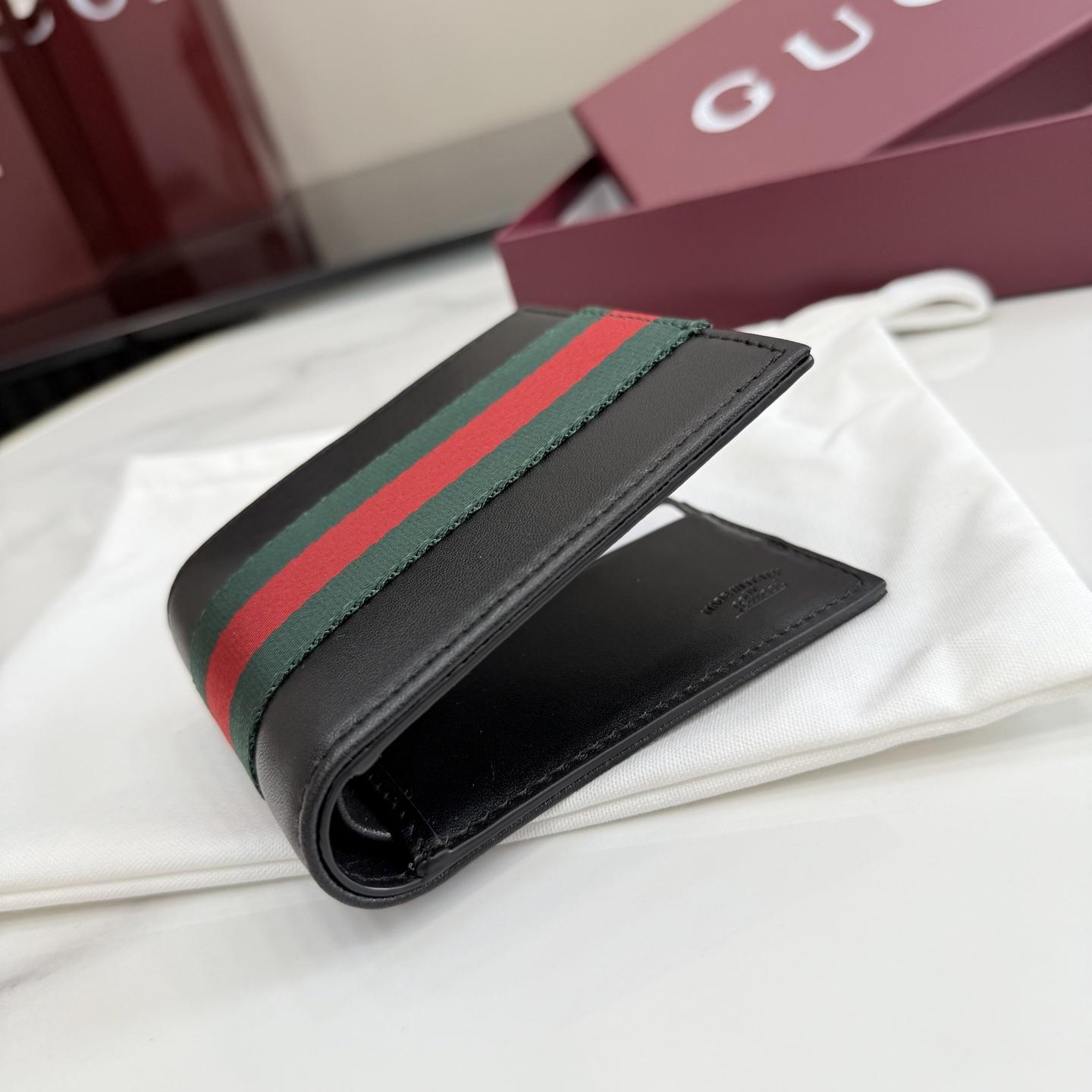 Gucci Web Trademark Bi-fold Wallet - DesignerGu