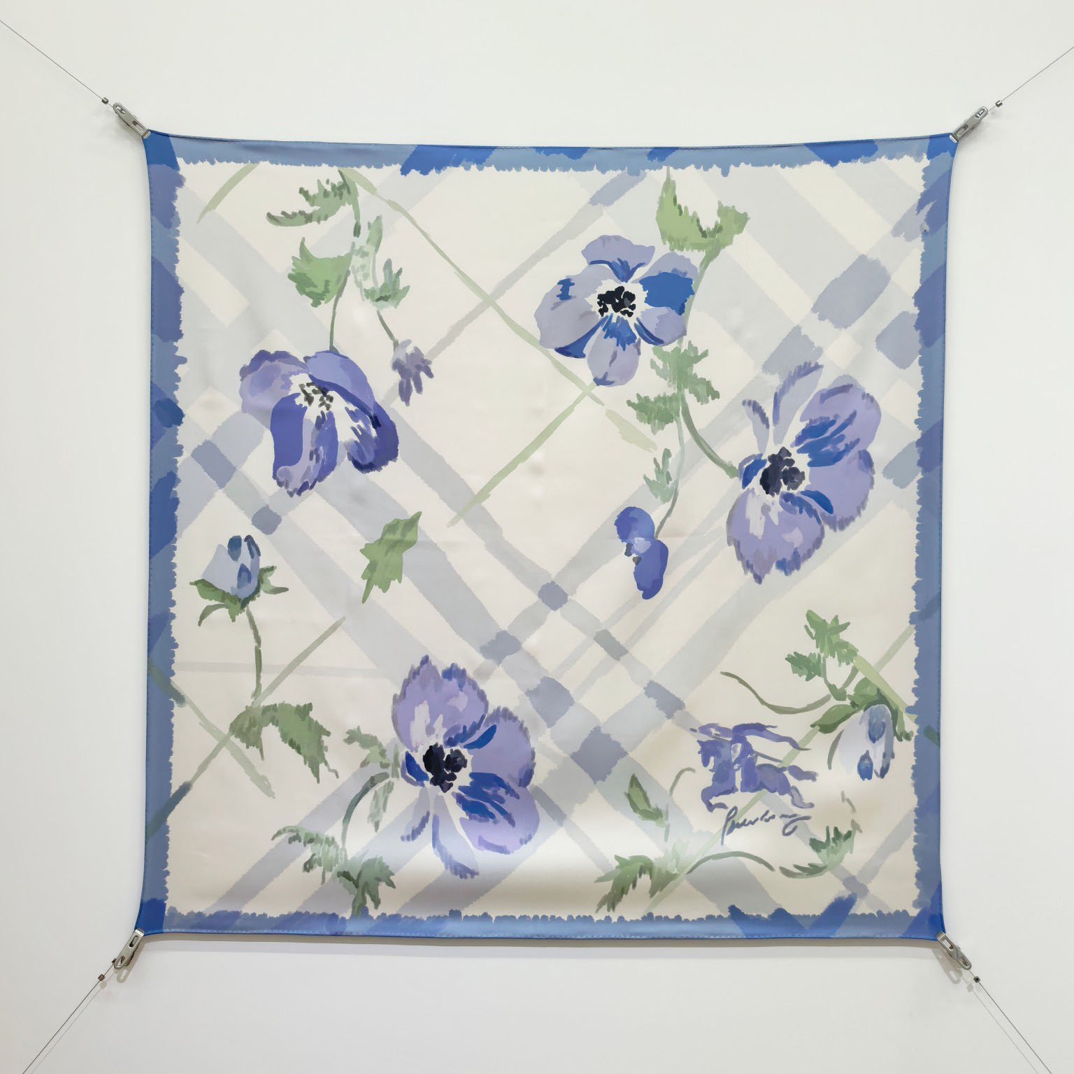 Burberry Watercolour Check Silk Scarf - DesignerGu
